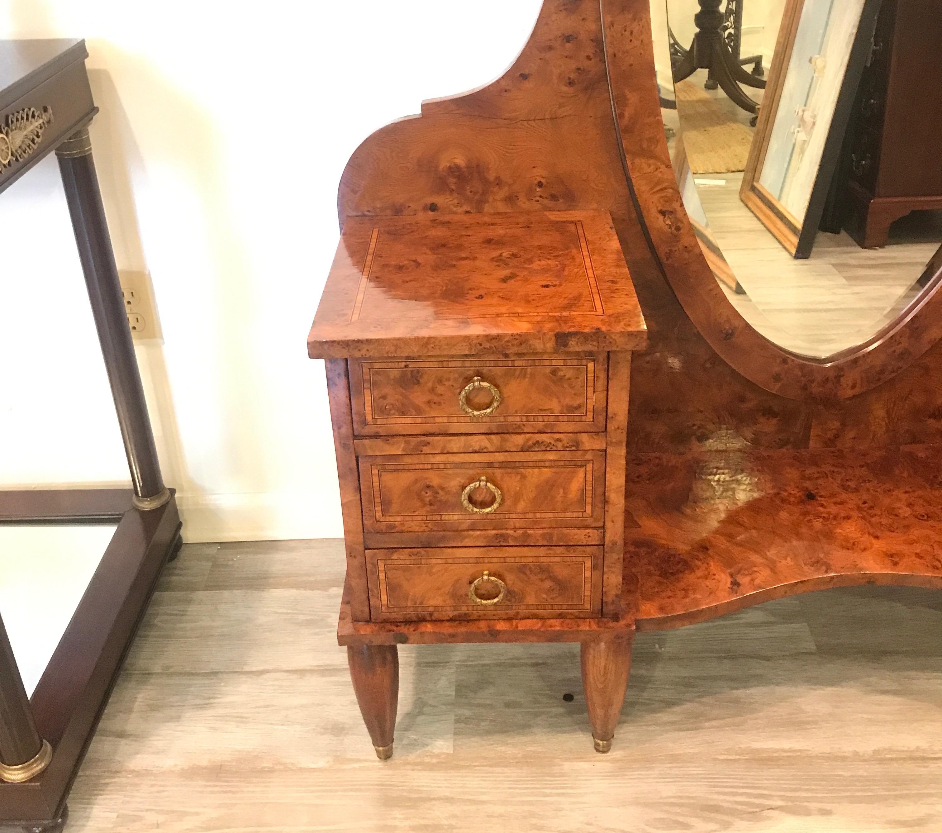 antique french vanity with mirror