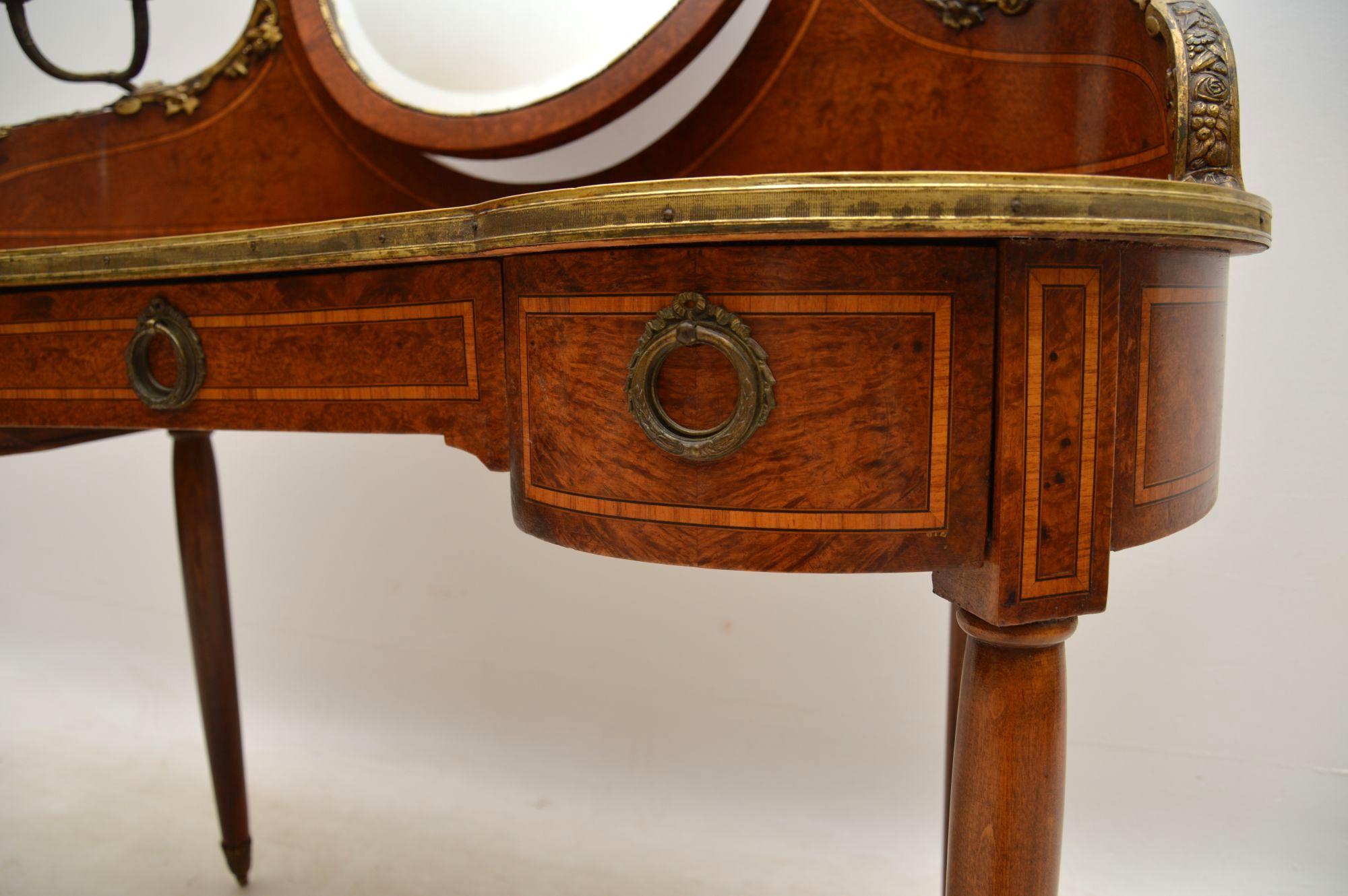 Antique French Burr Walnut Dressing Table 6