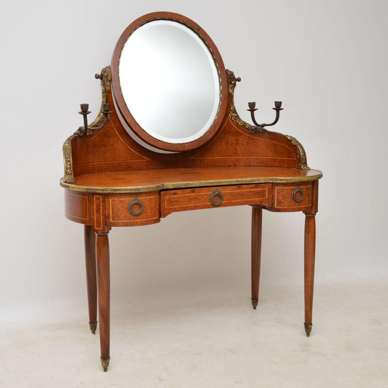 Antique French Burr Walnut Dressing Table 10