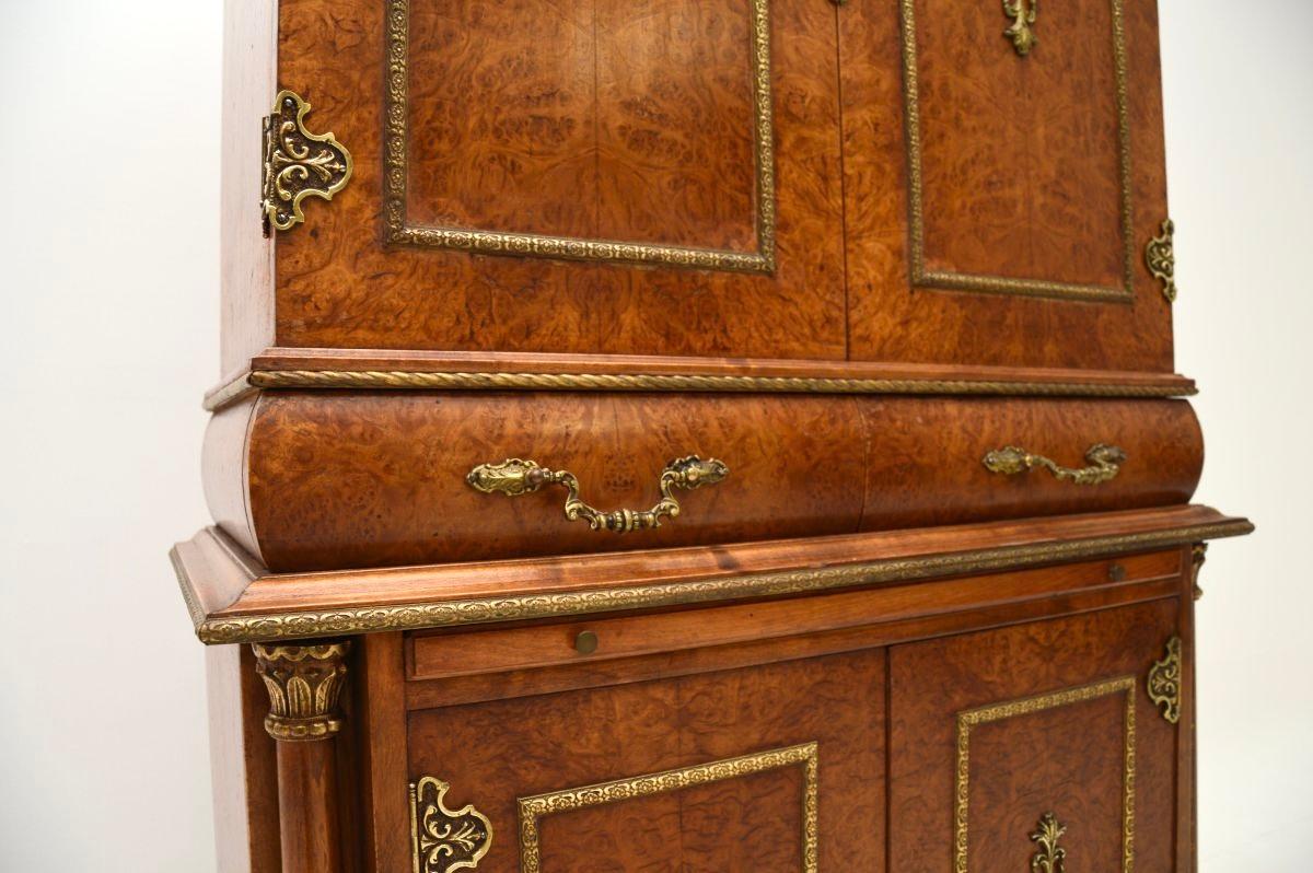 Antique French Burr Walnut Drinks Cabinet 6