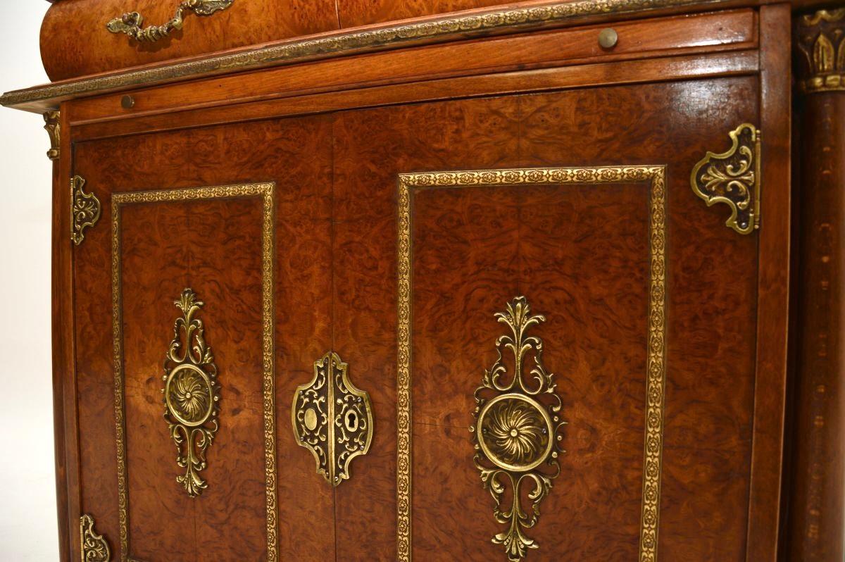 Antique French Burr Walnut Drinks Cabinet 8