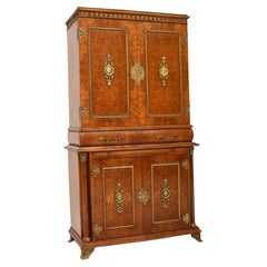 Antique French Burr Walnut Drinks Cabinet