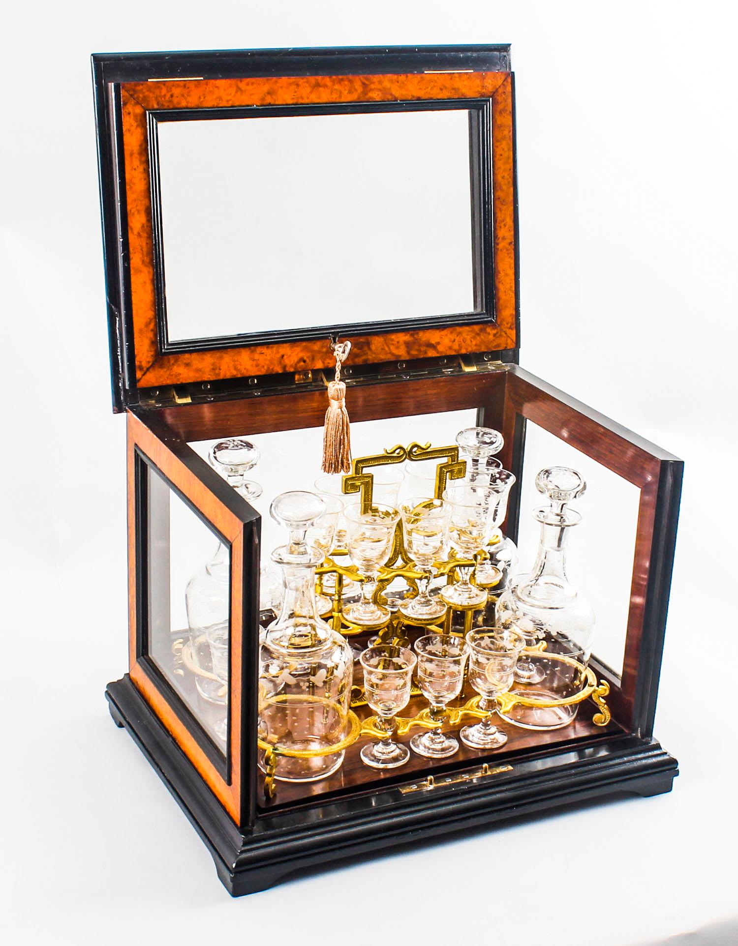 antique goblet display case