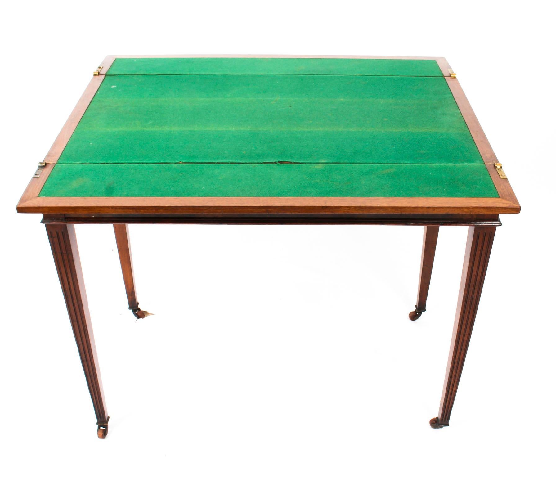 Antique French Burr Walnut Games Roulette Table, 19th Century 9
