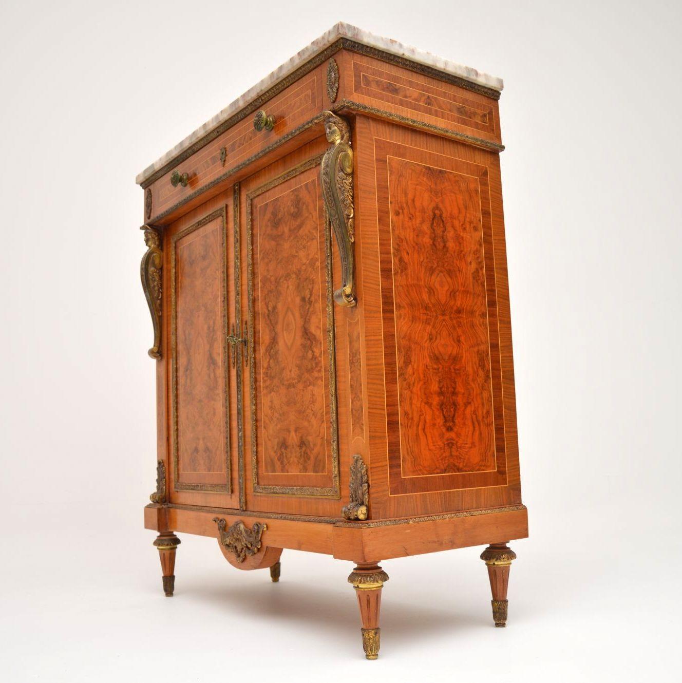vintage marble top cabinet