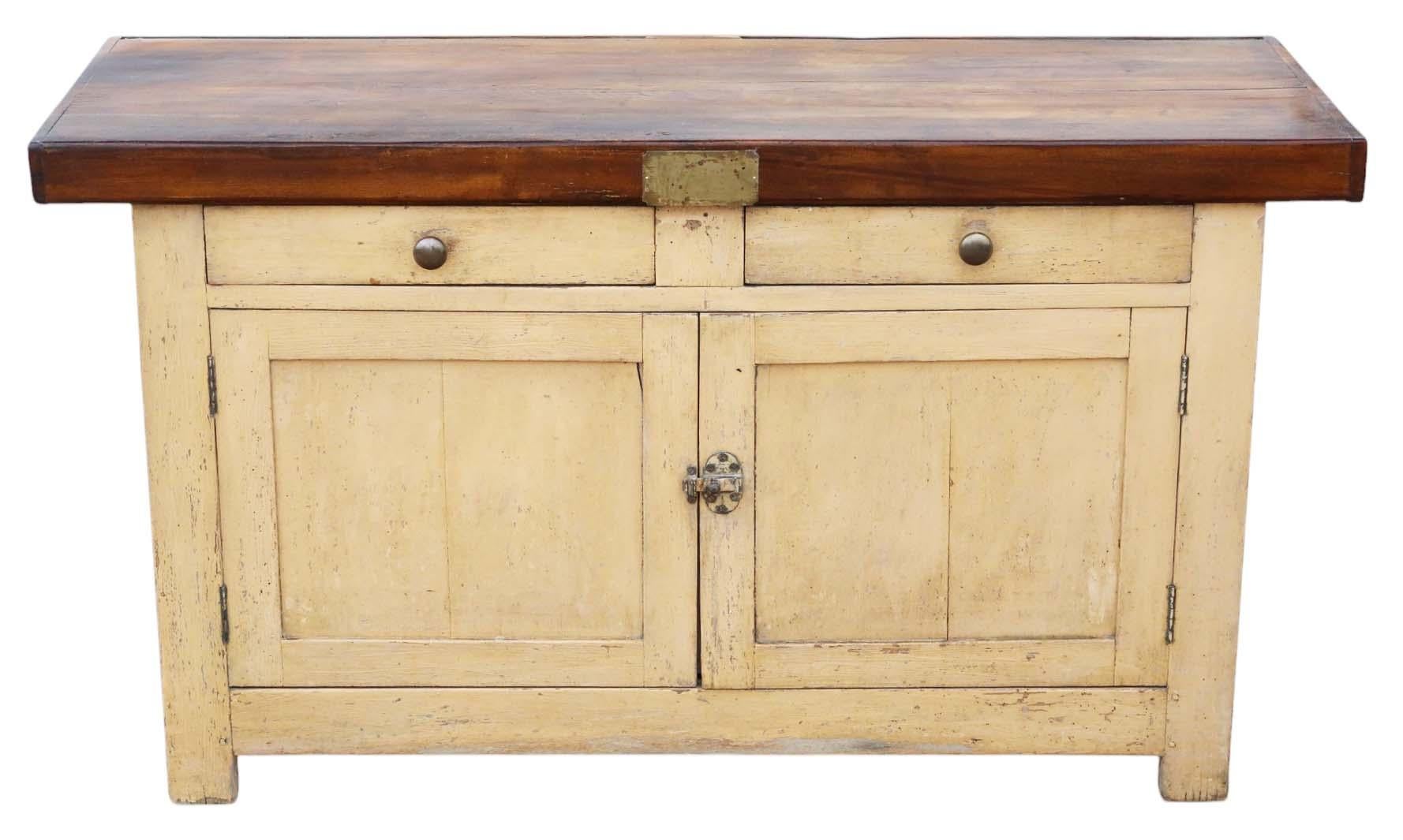 Antique French Block Cupboard Tavolo da cucina - Alta qualità In condizioni buone in vendita a Wisbech, Cambridgeshire