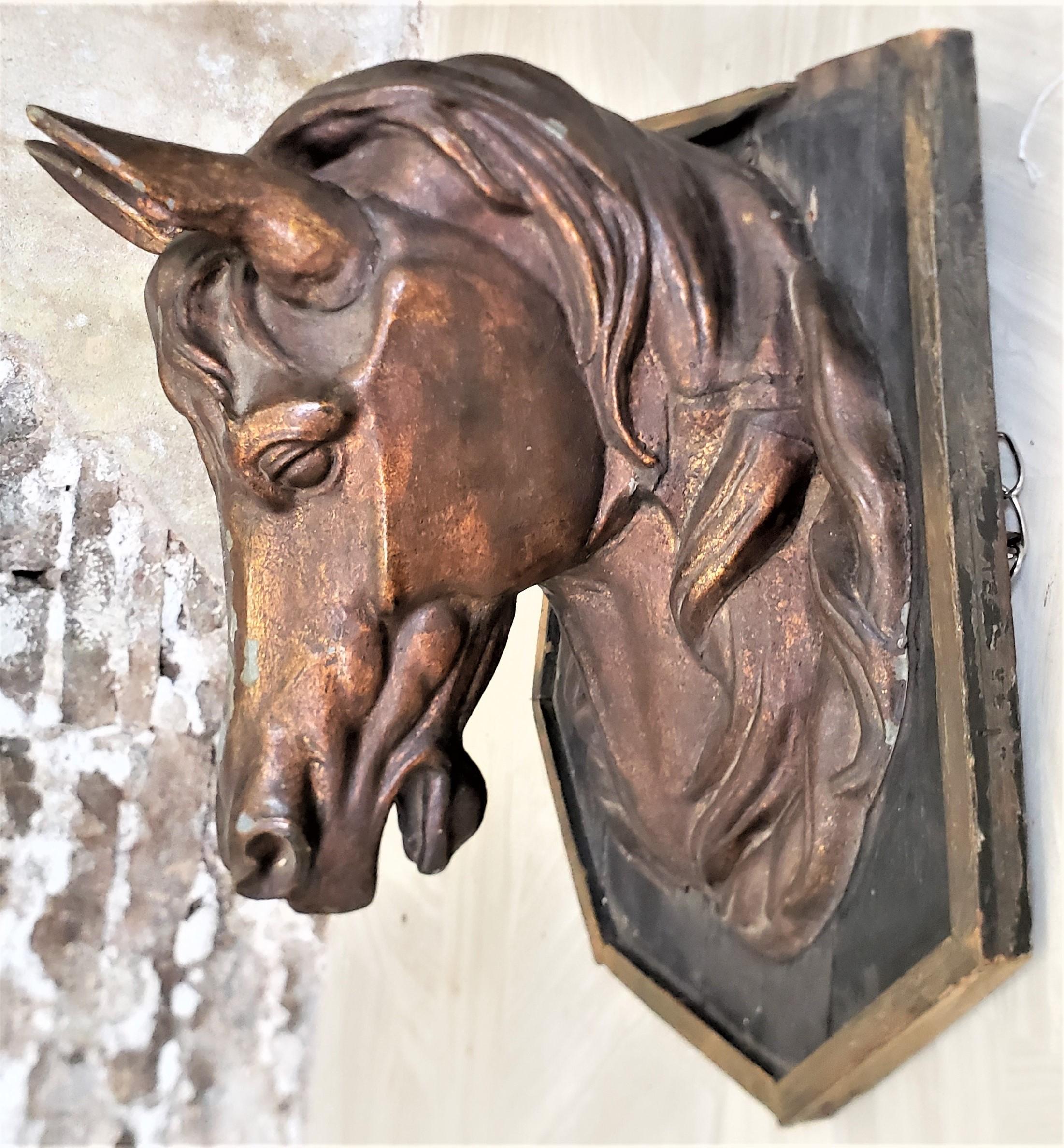 Antikes französisches Werbeschild für Butcher's Horse Meat „Boucherie Chevaline“, Butcher's Horse Meat (Metall) im Angebot