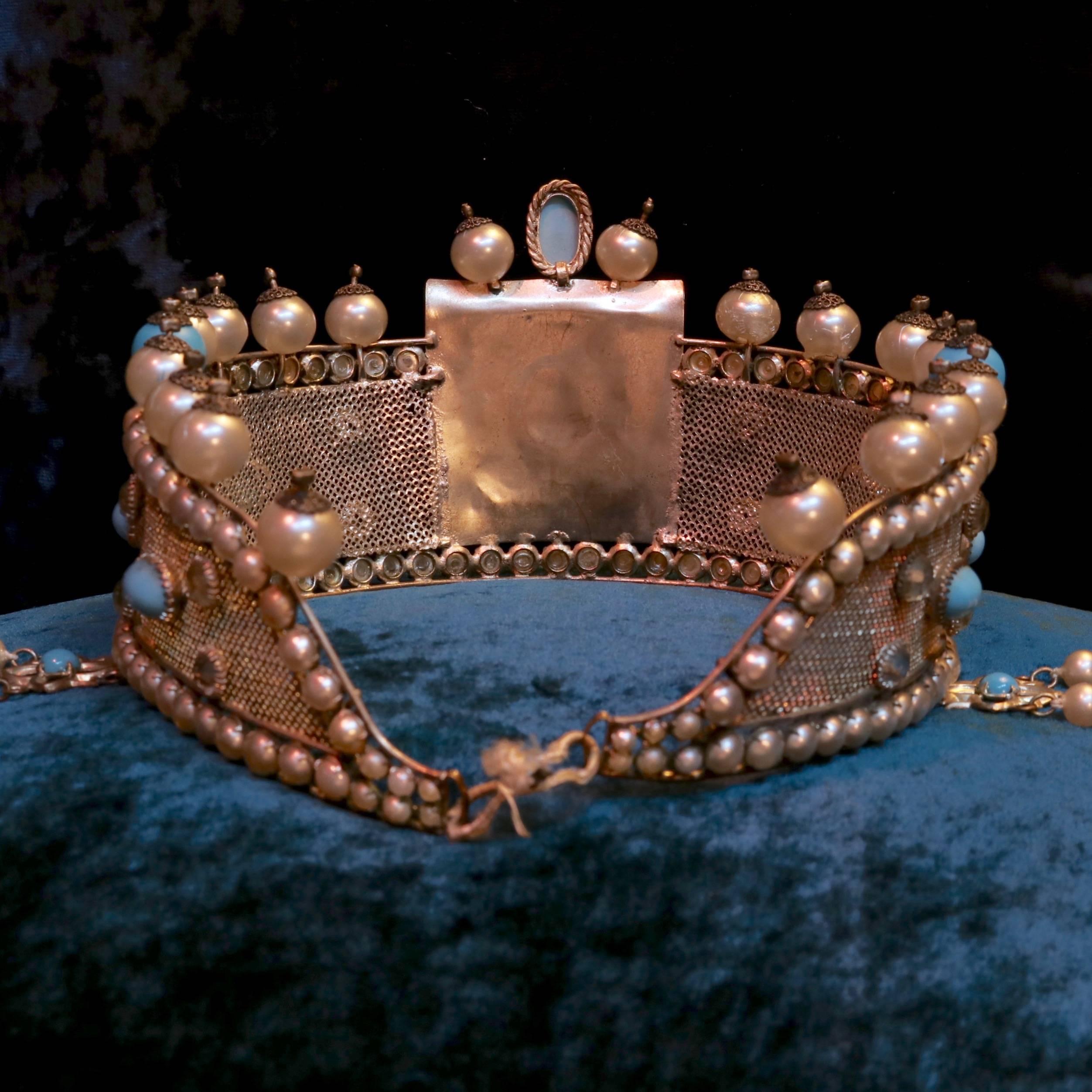 Victorian Antique French Byzantine Empress Crown For Sale