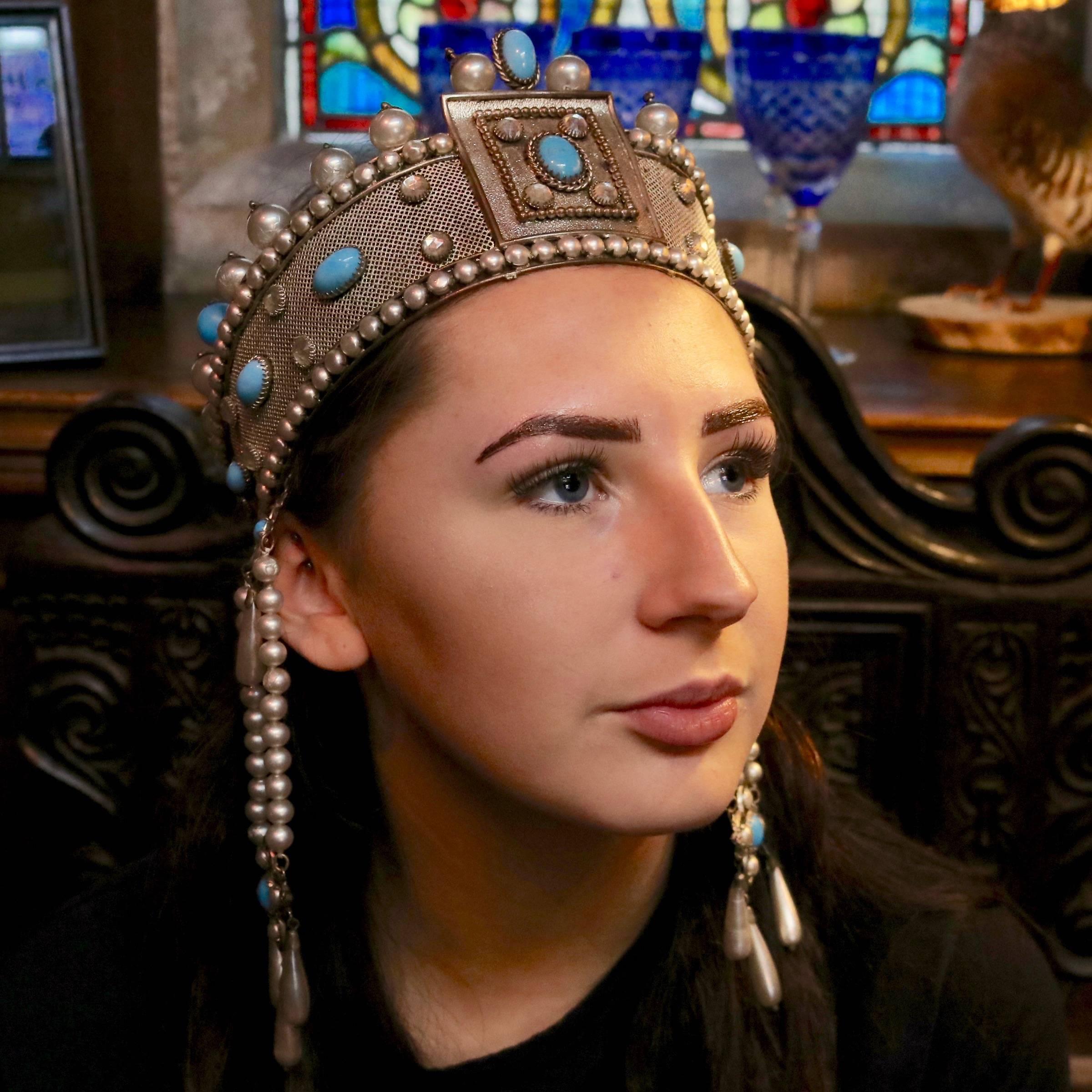 Antique French Byzantine Empress Crown In Excellent Condition For Sale In Lancaster, Lancashire