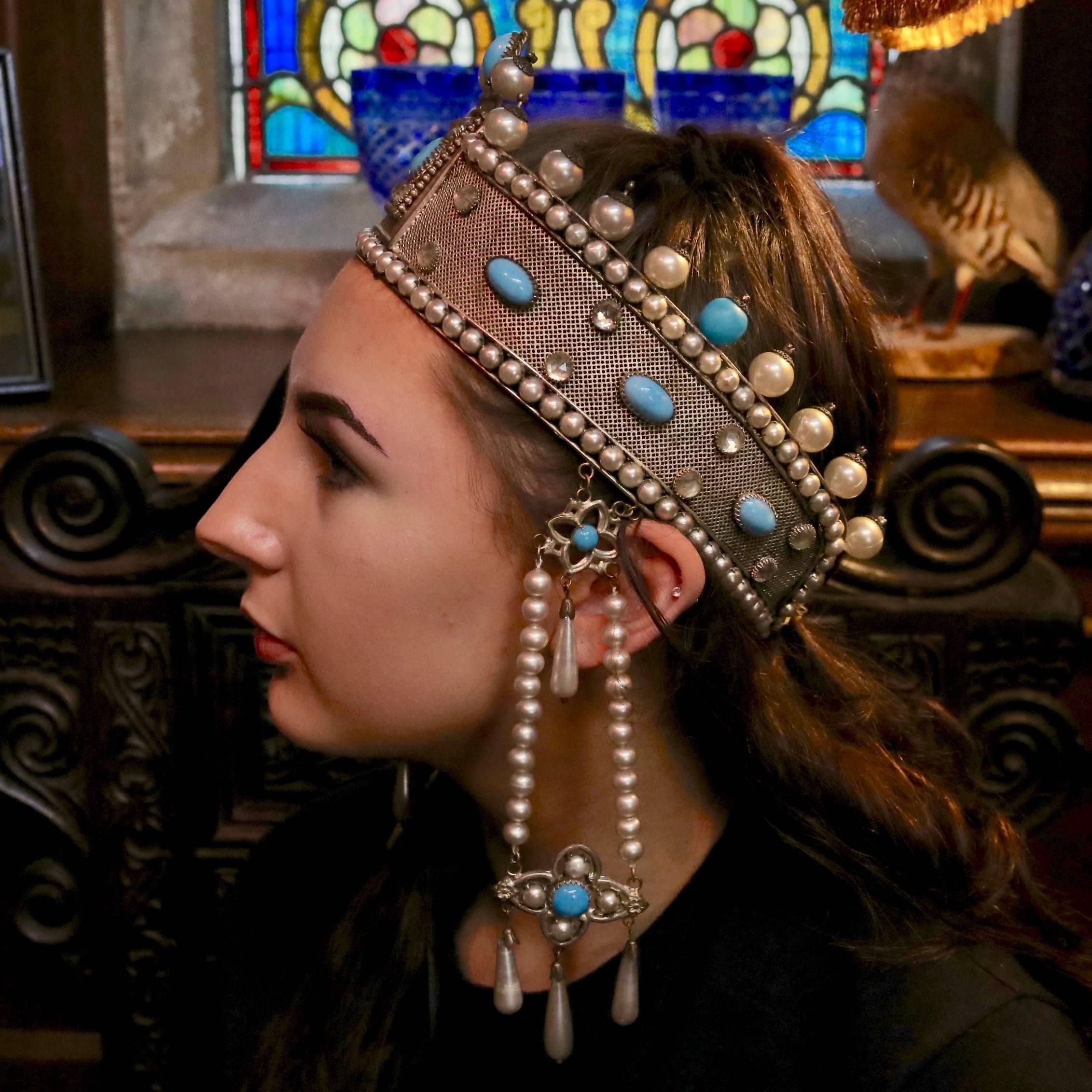 Women's Antique French Byzantine Empress Crown For Sale