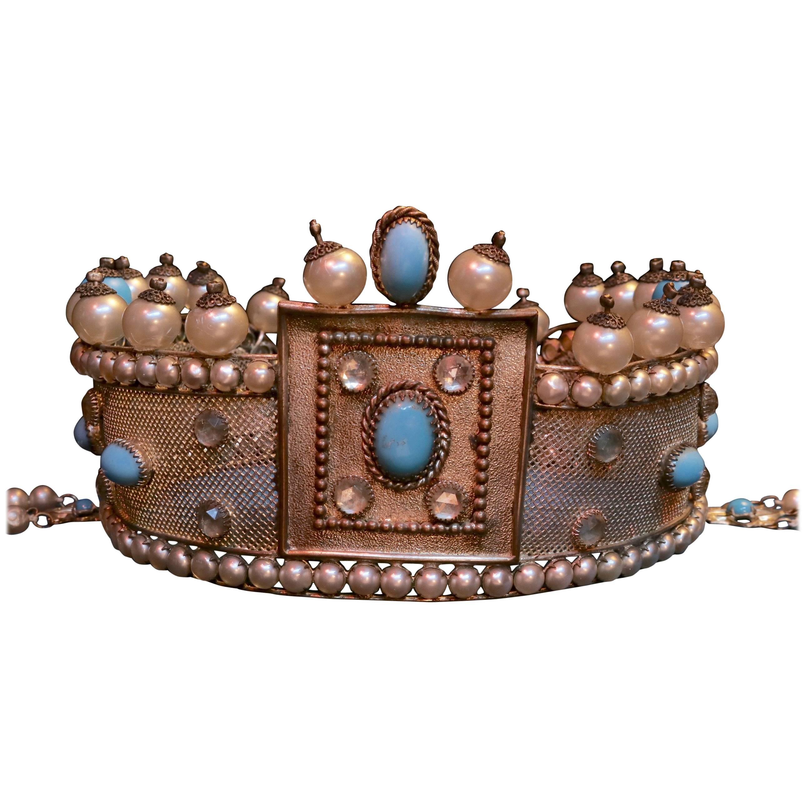 Antique French Byzantine Empress Crown For Sale
