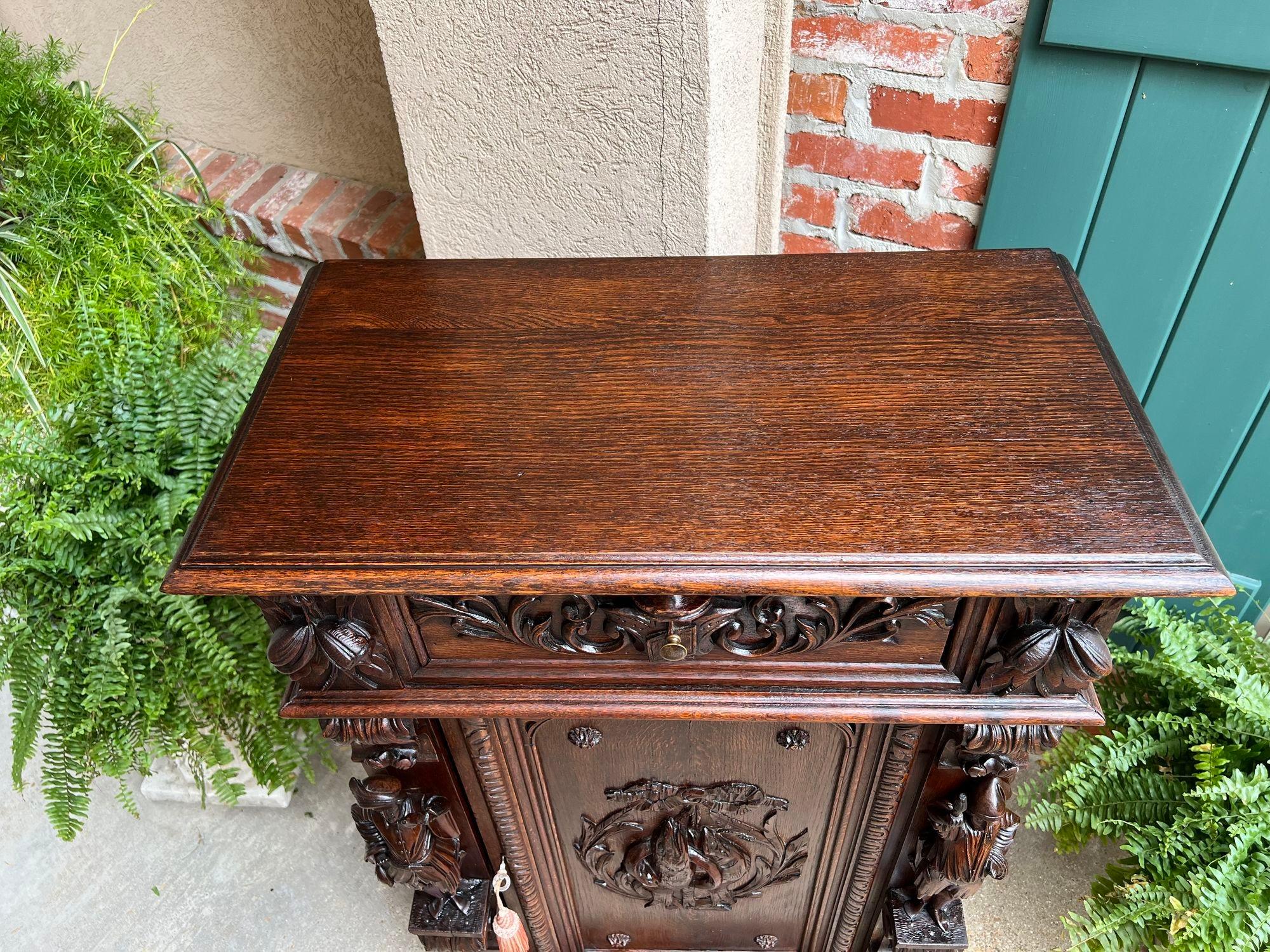 Antique French Cabinet Bar Sideboard Baroque Carved Oak c1880 Libreria in vendita 10