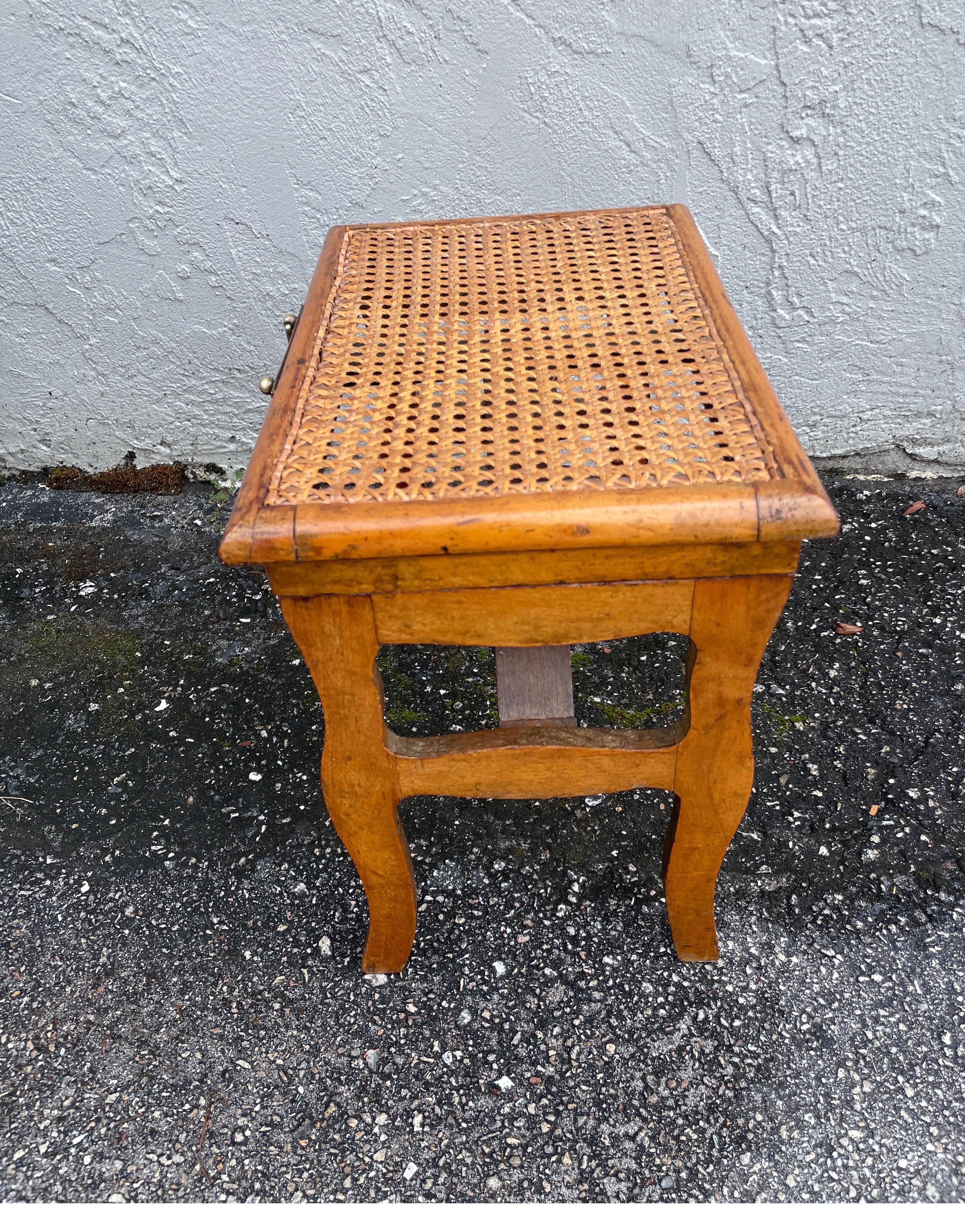 Country Antique French Campaign Style Folding Stool For Sale