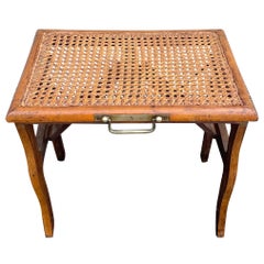 Tabouret pliant français ancien de style Campaigner