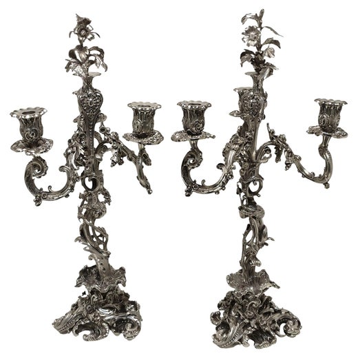 Antique French Candelabra Paris, France by Odiot c. 1890