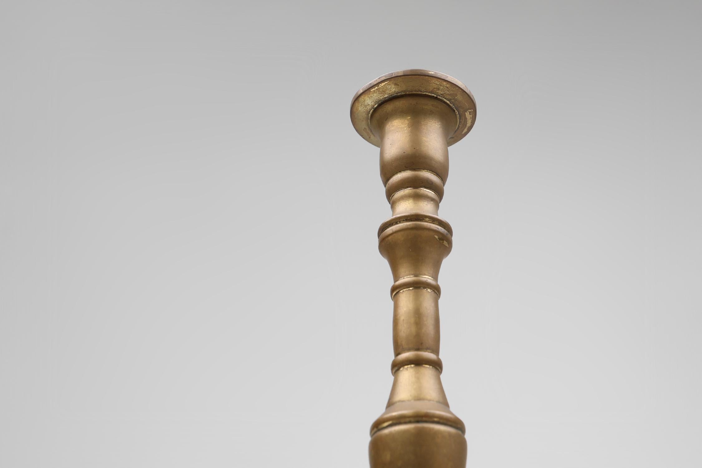 19th Century Antique French candlestick in bronze, ca. 1890 For Sale