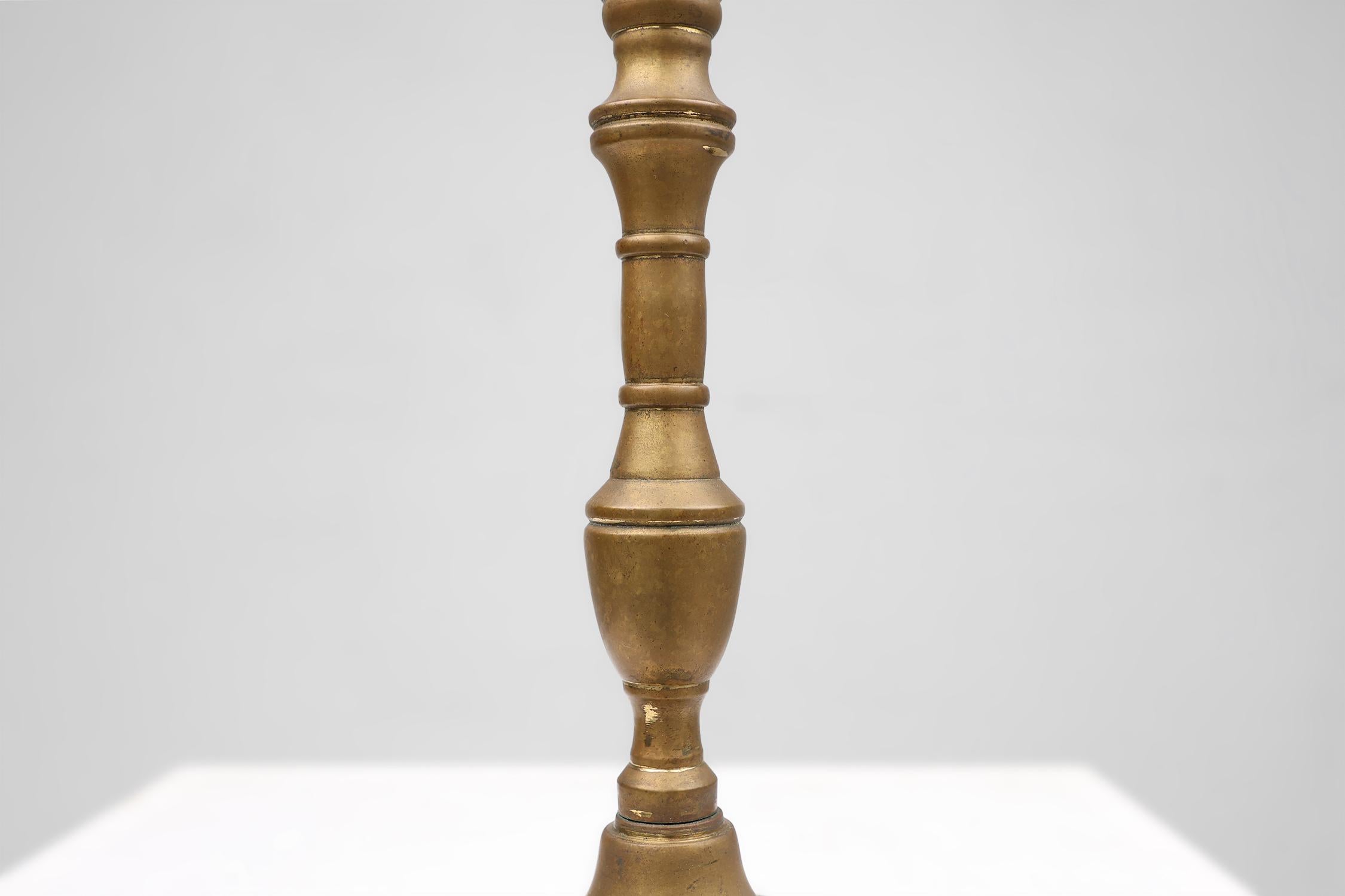 Bronze Antique French candlestick in bronze, ca. 1890 For Sale