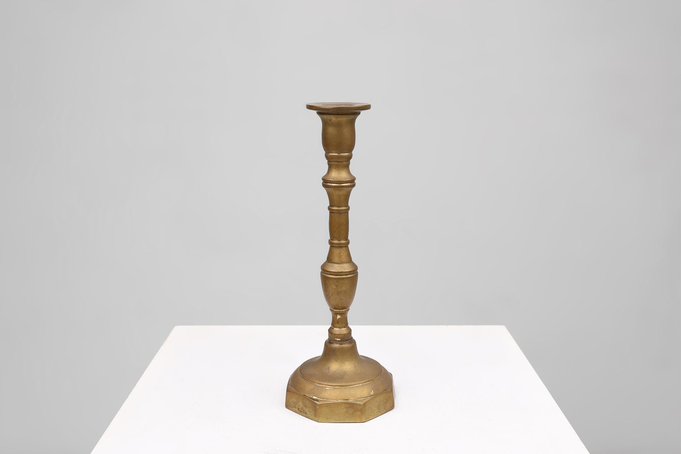 Antique French candlestick in bronze, ca. 1890 For Sale 3