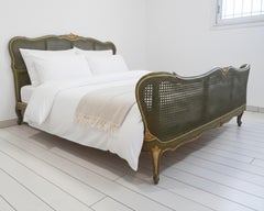 Antique French Cane Bed Louis XV Style King Size