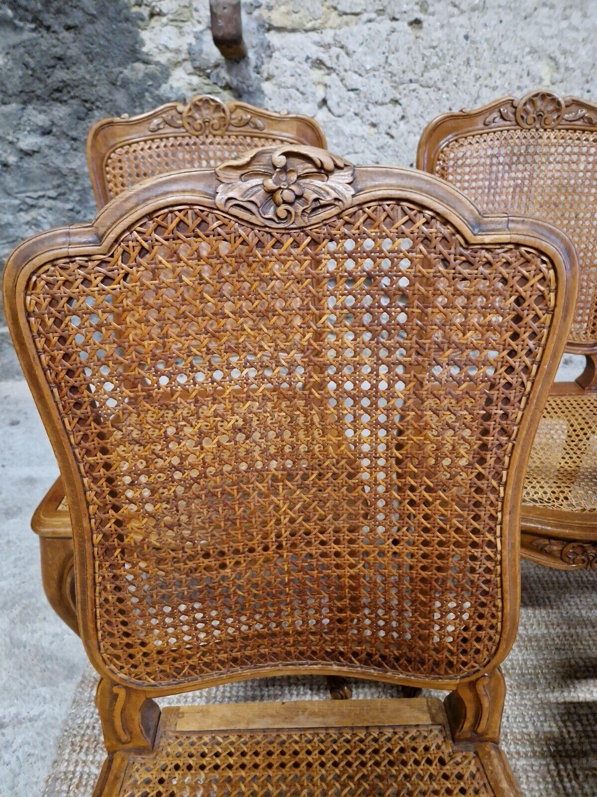 Antique French Cane Dining Chairs Suite of 10 6