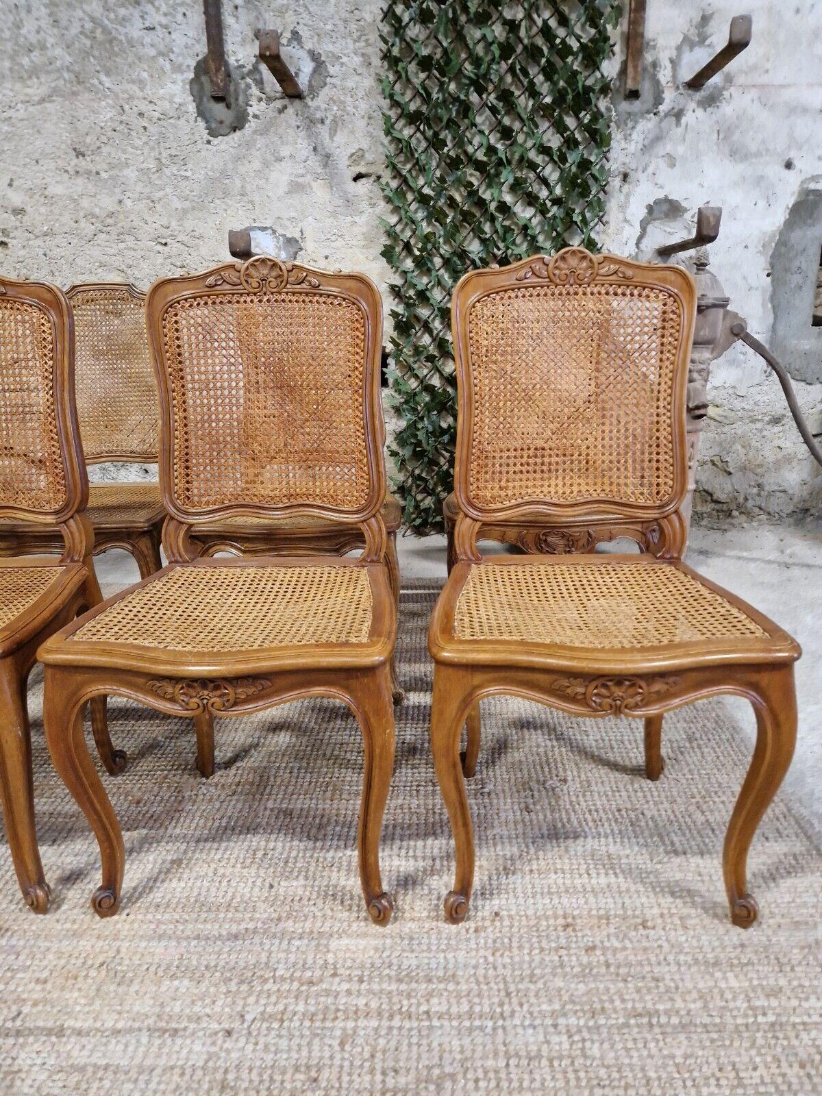 Antique French Cane Dining Chairs Suite of 10 9