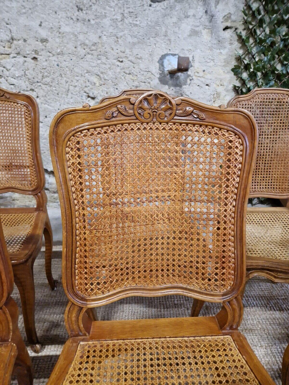 Antique French Cane Dining Chairs Suite of 10 11