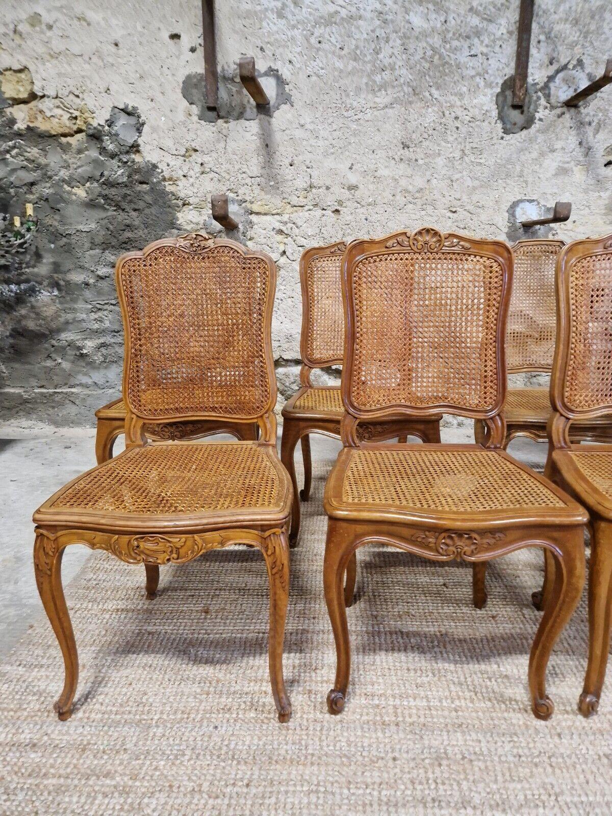 Rococo Antique French Cane Dining Chairs Suite of 10