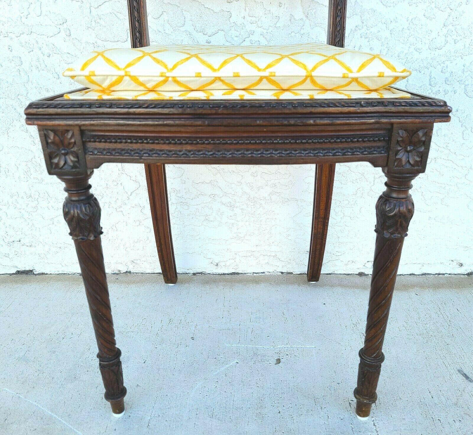 Offering One Of Our Recent Palm Beach Estate Fine Furniture Acquisitions Of An 
Antique French Cane walnut accent desk vanity chair

Approximate Measurements in Inches
37