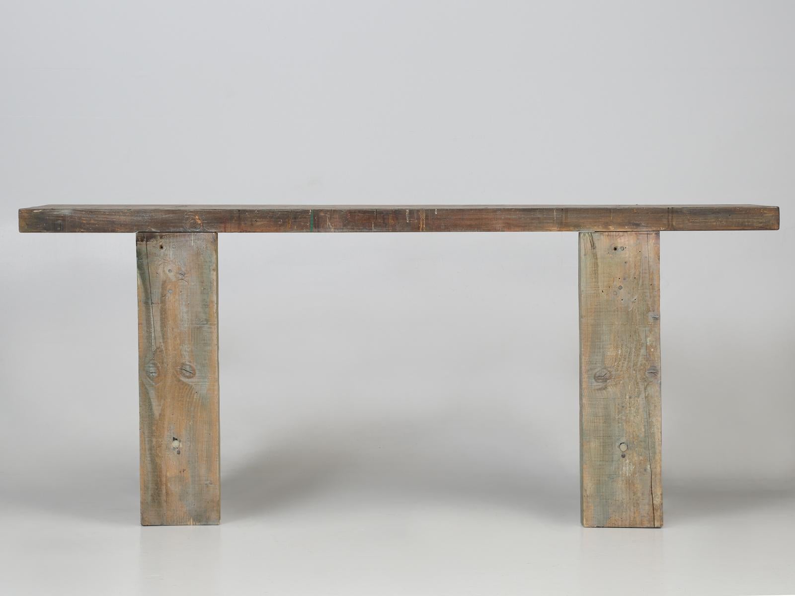 Antique French Carpenter's Work Bench, or Console Table 7