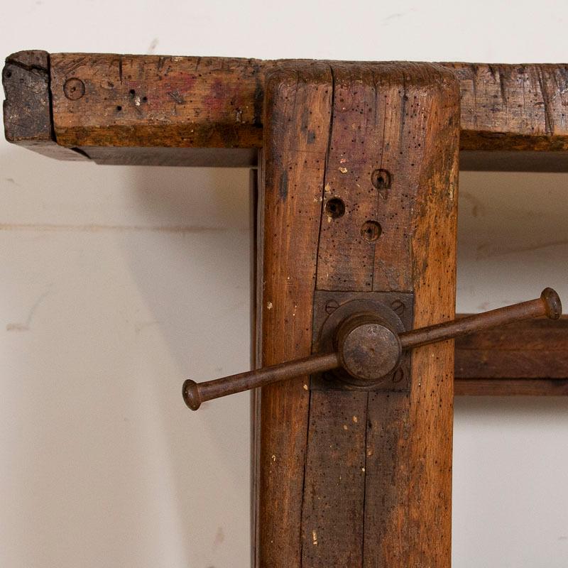 Wood Antique French Carpenter's Work Table