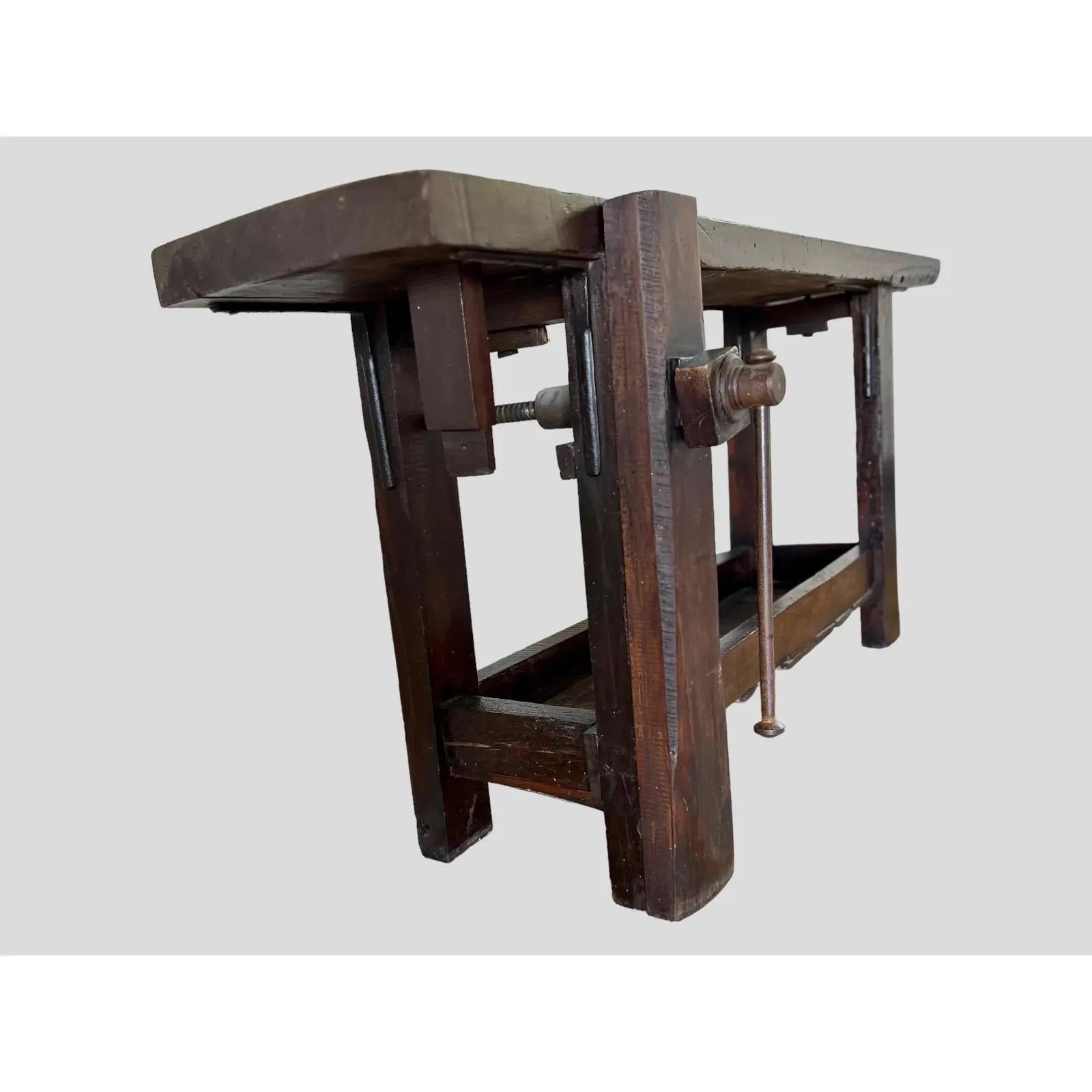 Antique French Carpenter's Workbench im Zustand „Gut“ im Angebot in West Hollywood, CA
