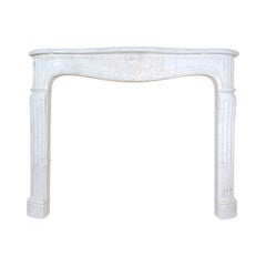 Antique French Carrara Marble Mantel