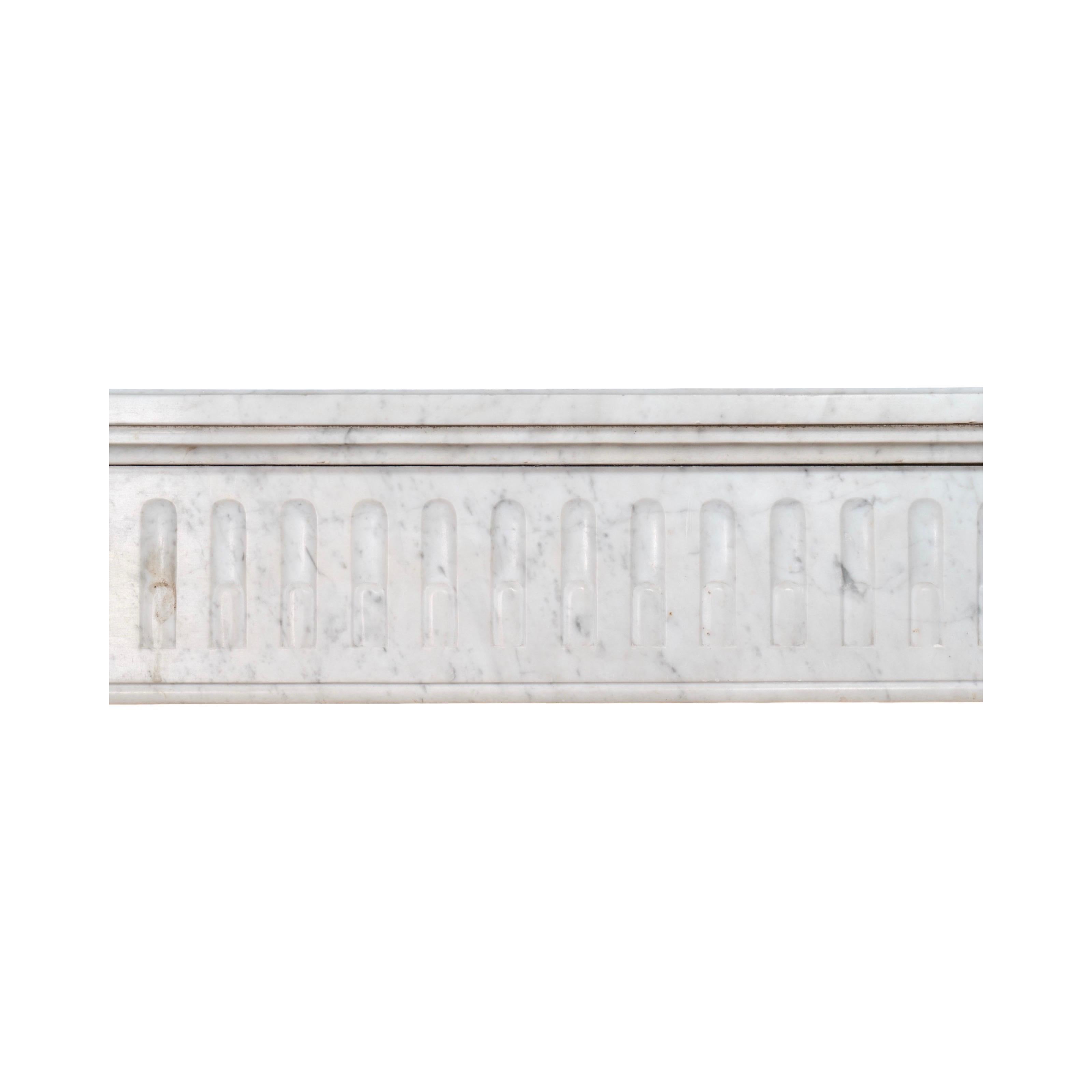 Antique French Carrara Marble Mantel For Sale 4