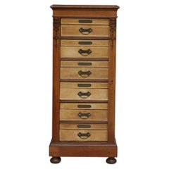 Antique French Cartonnier Filing Cabinet, Wellington Chest, circa 1890