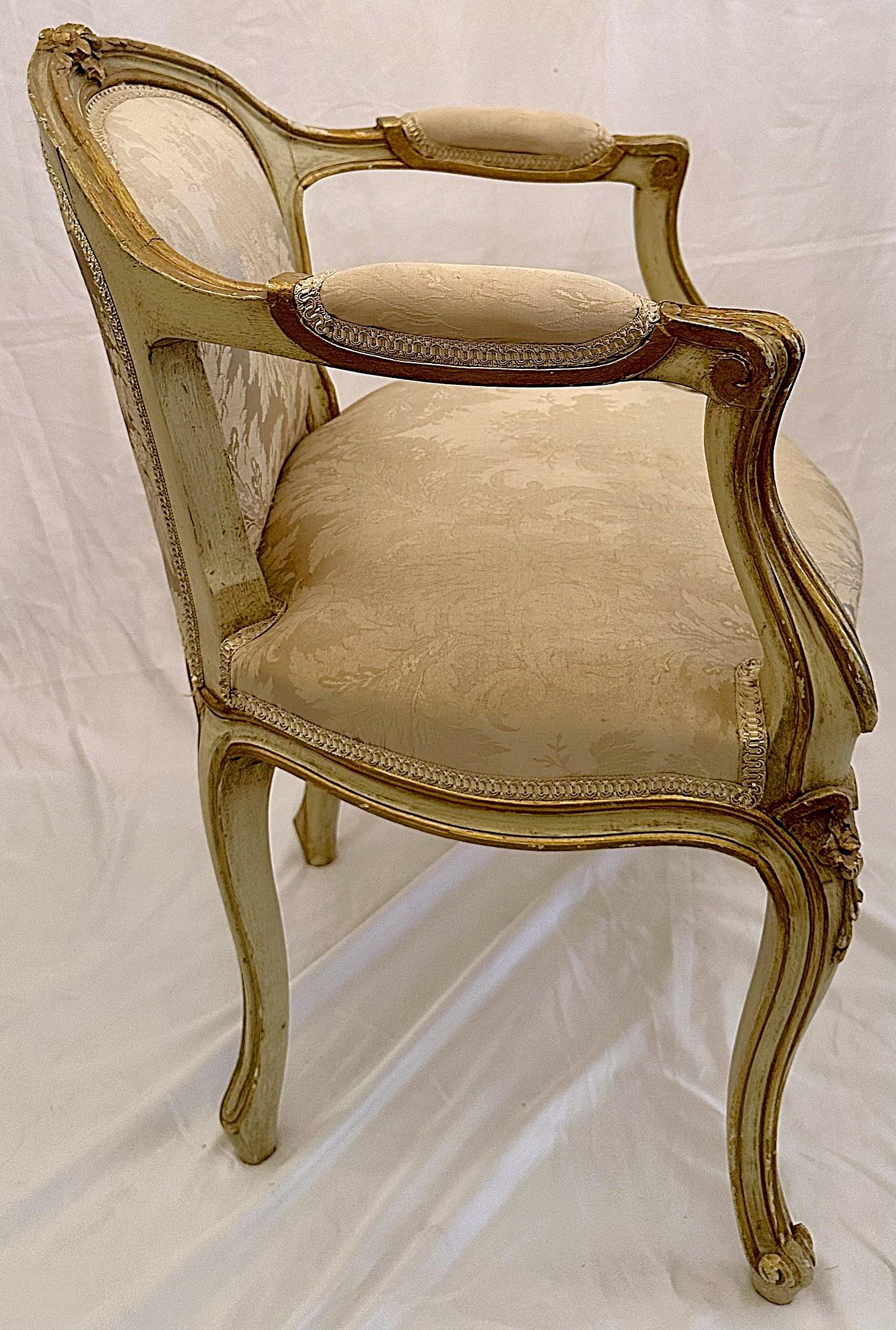 20th Century Antique French Carved and Gilded Wood Boudoir Chair, Circa 1900-1910. For Sale