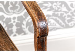 Antique French Carved Cane Seat Arm Chair