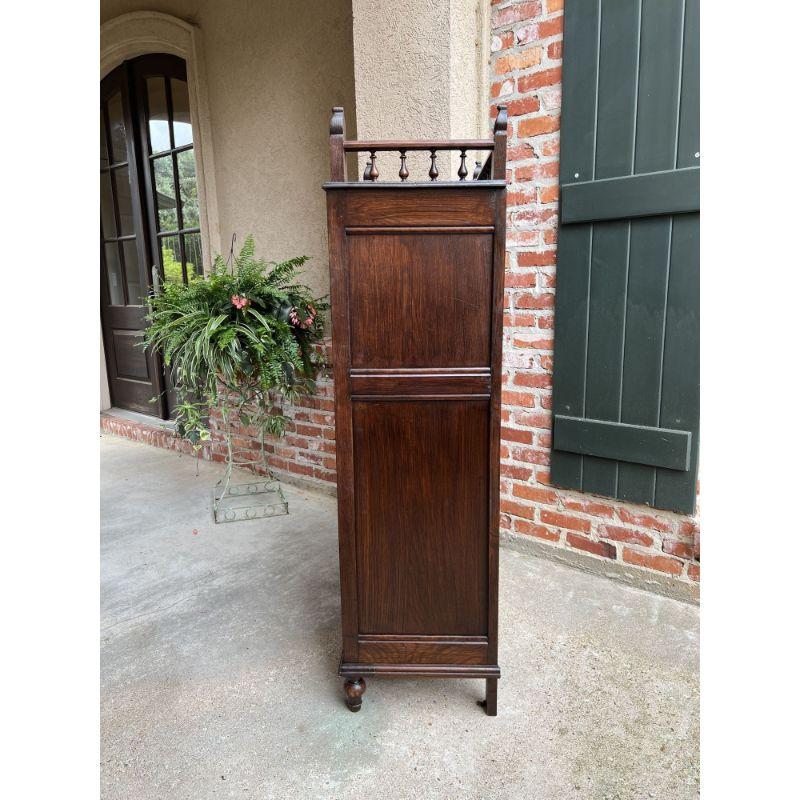 Antique French Carved Chestnut Cabinet Bonnetiere Armoire Breton Brittany In condizioni buone in vendita a Shreveport, LA