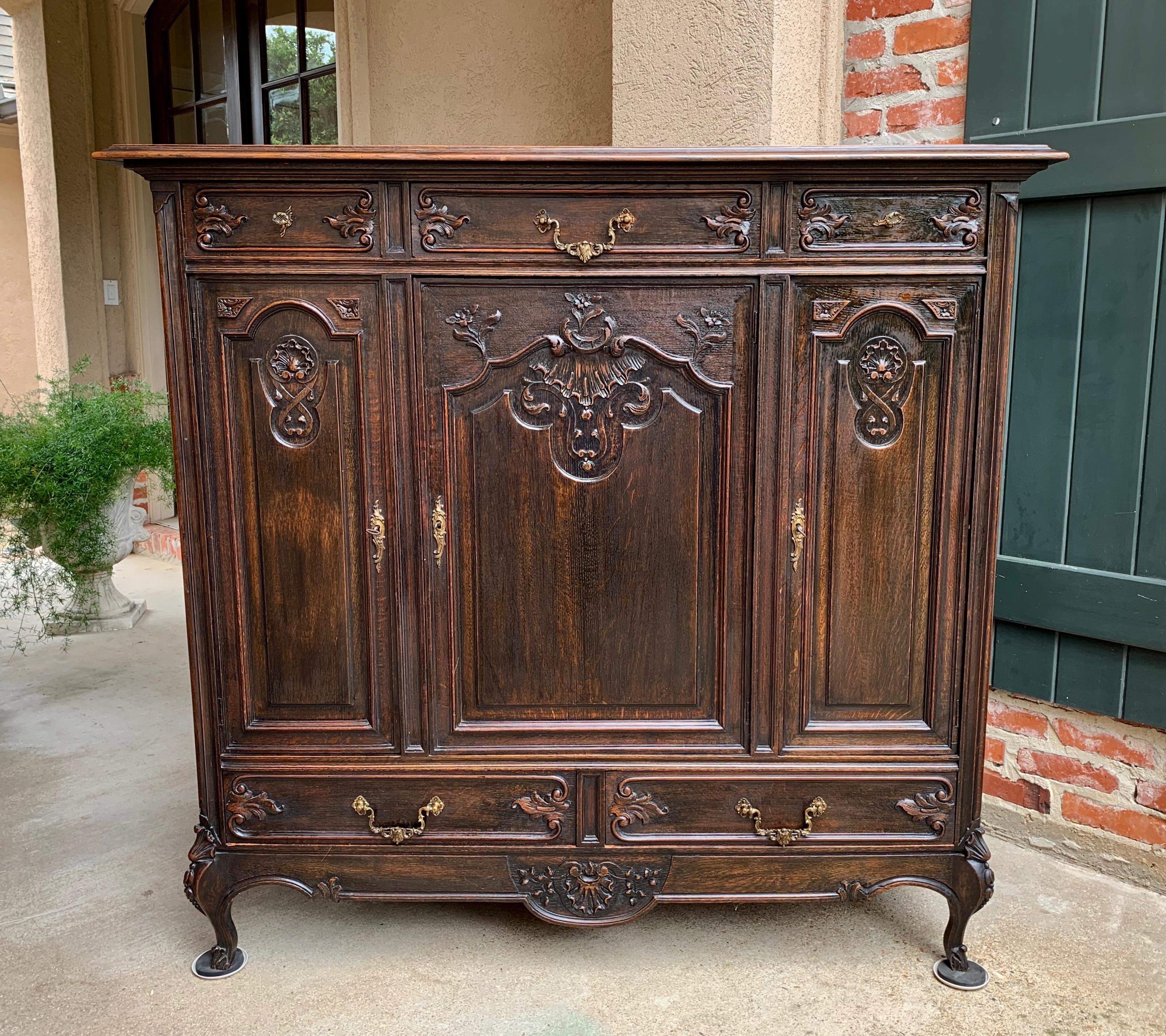 antique dark oak sideboard