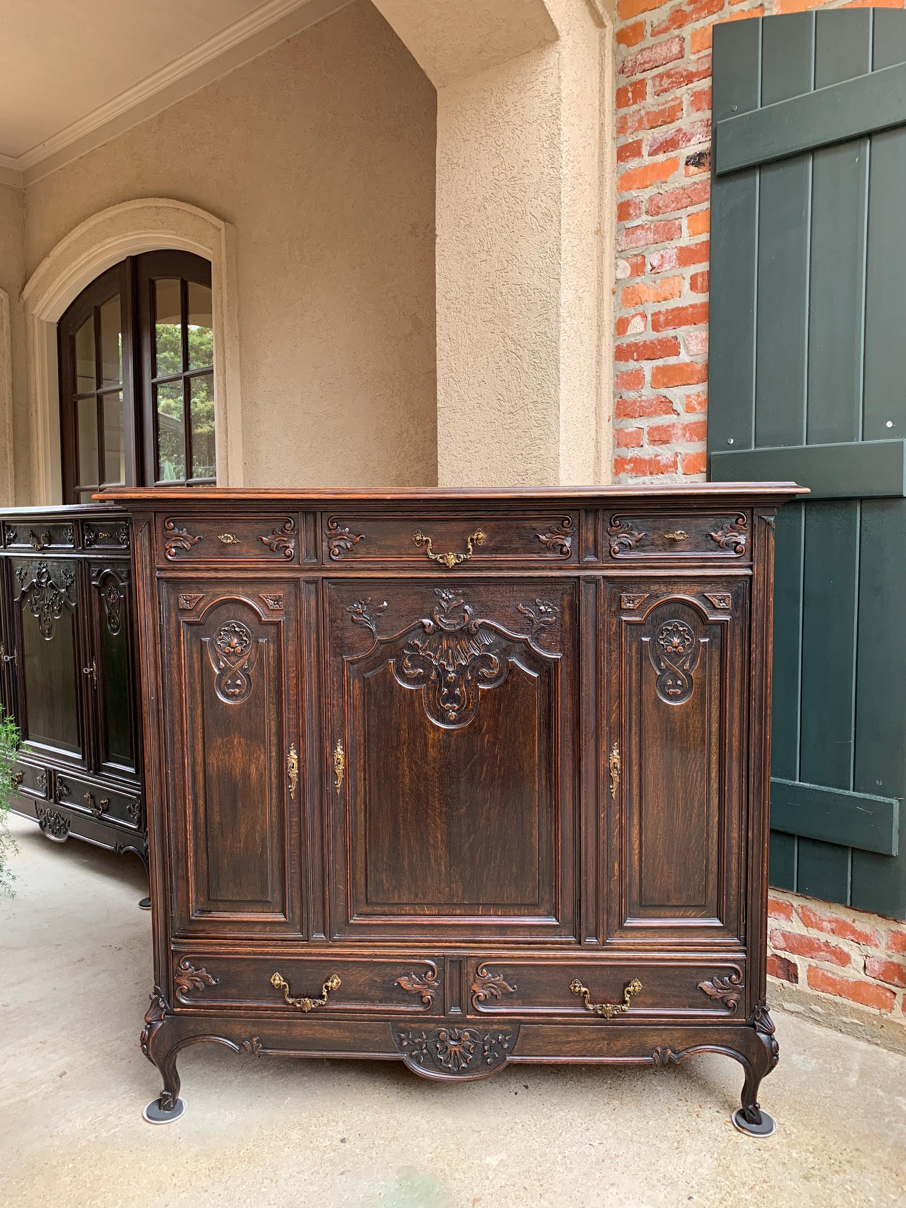 antique dark wood sideboard