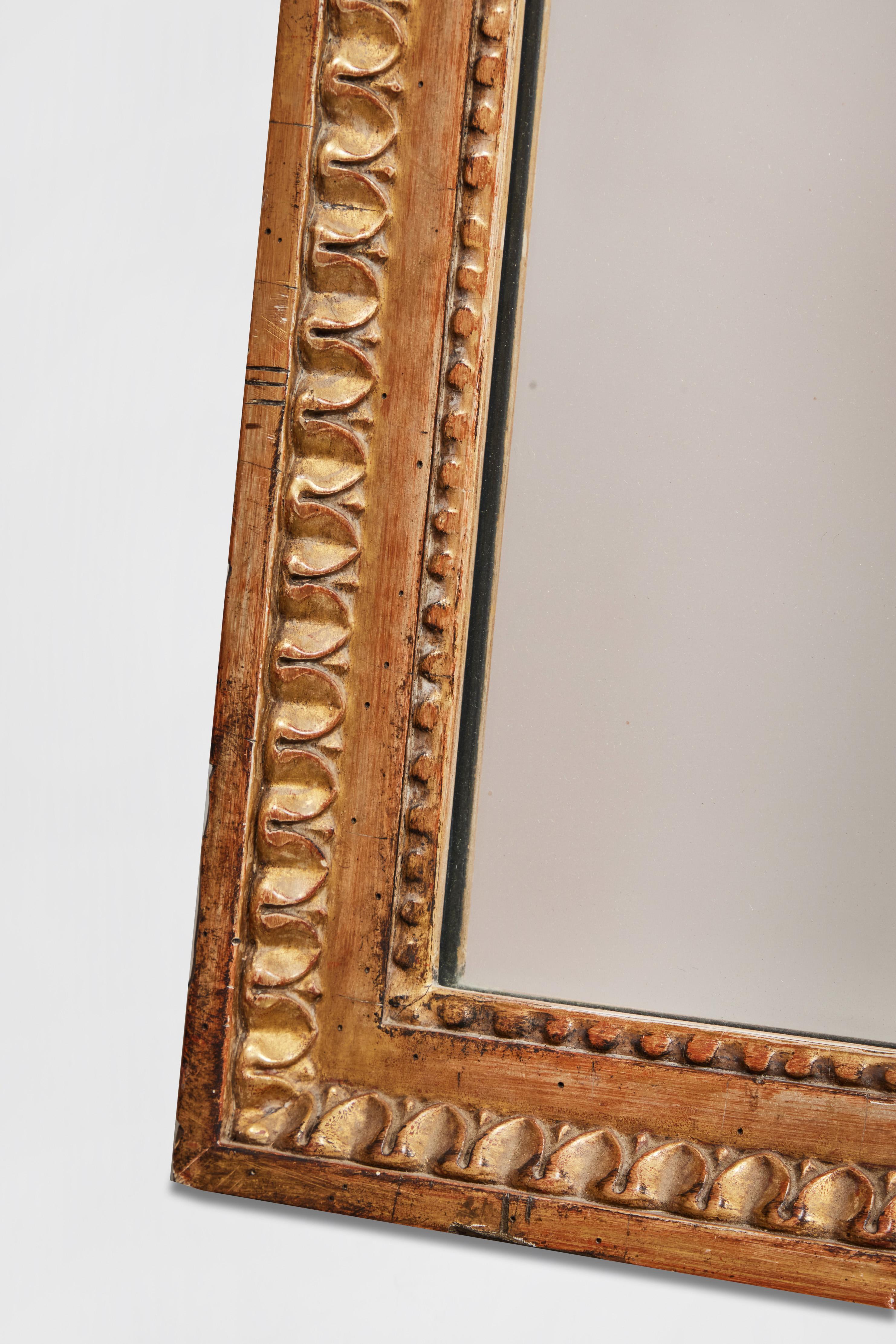 Antique French Carved Gilt Wall Mirror from Pierre Deux In Good Condition In Chicago, IL