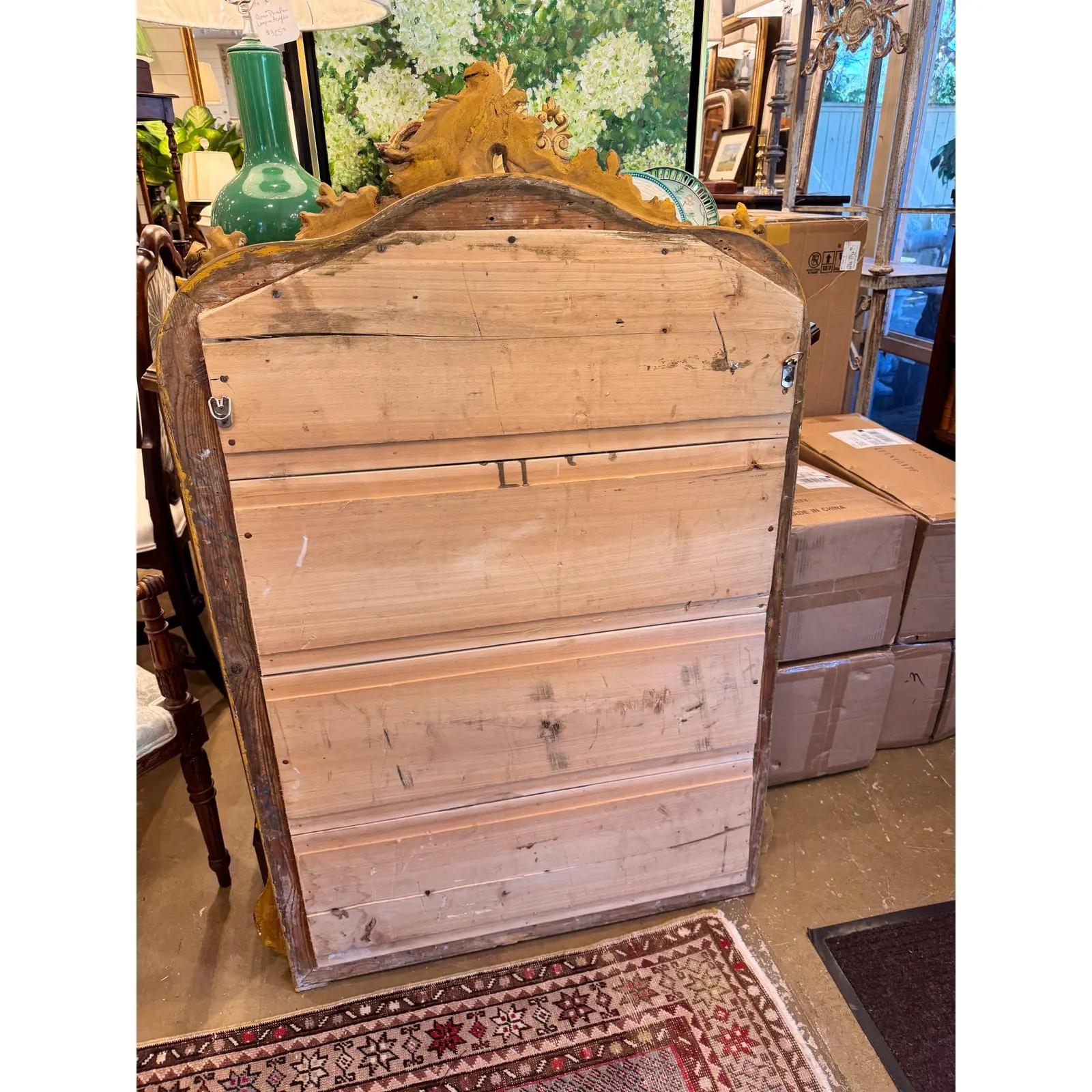 Antique French Carved Gilt Wood Mirror For Sale 6