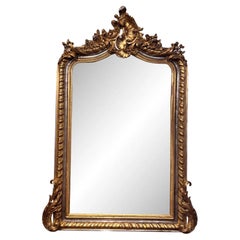 Antique French Carved Gilt Wood Mirror