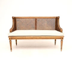 Antique French Carved Gilt Wood Settee