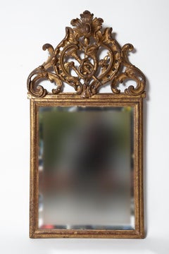 Antique French Carved Giltwood Marriage Mirror, early 19th Century