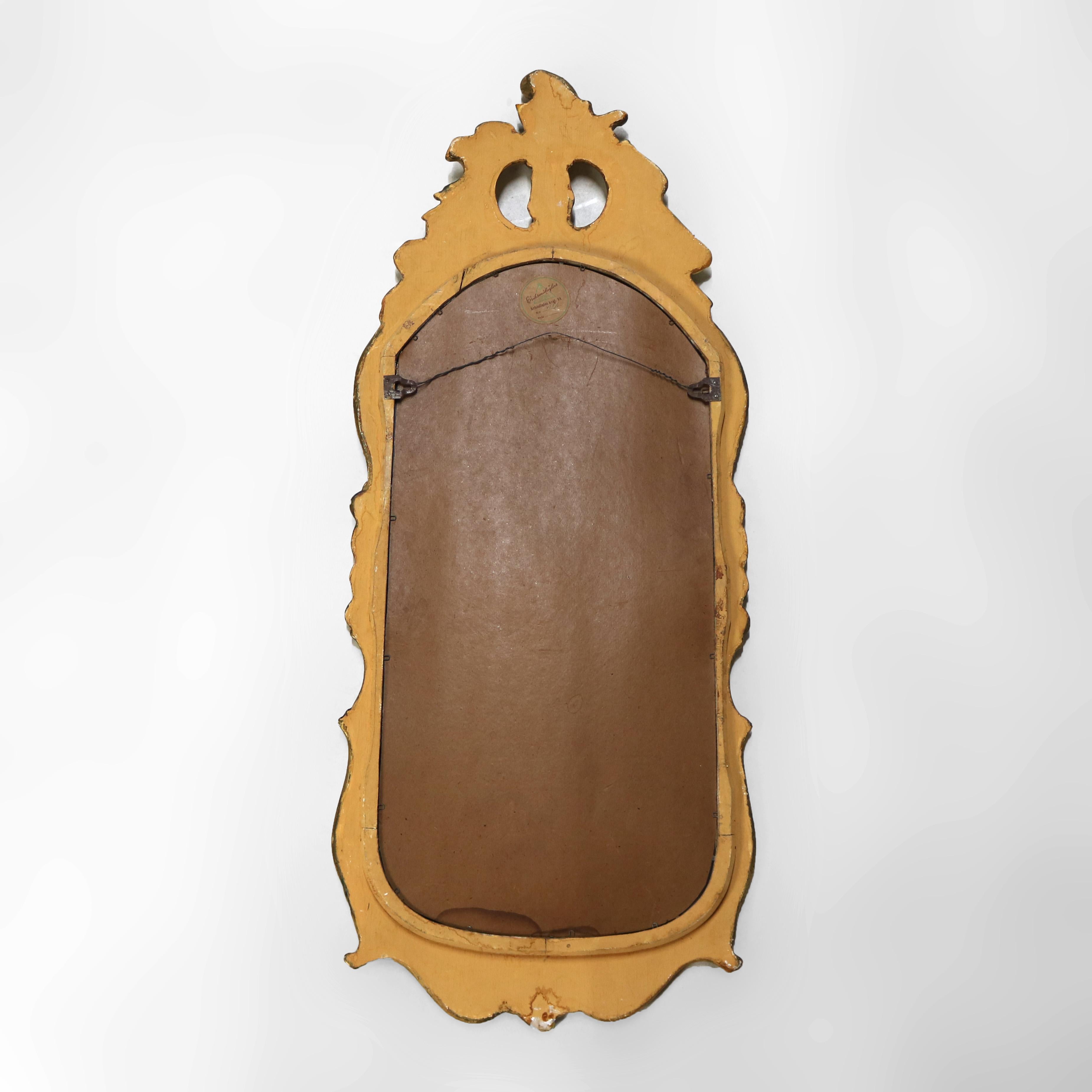 Antique Mirror en bois doré sculpté français C1920 en vente 6