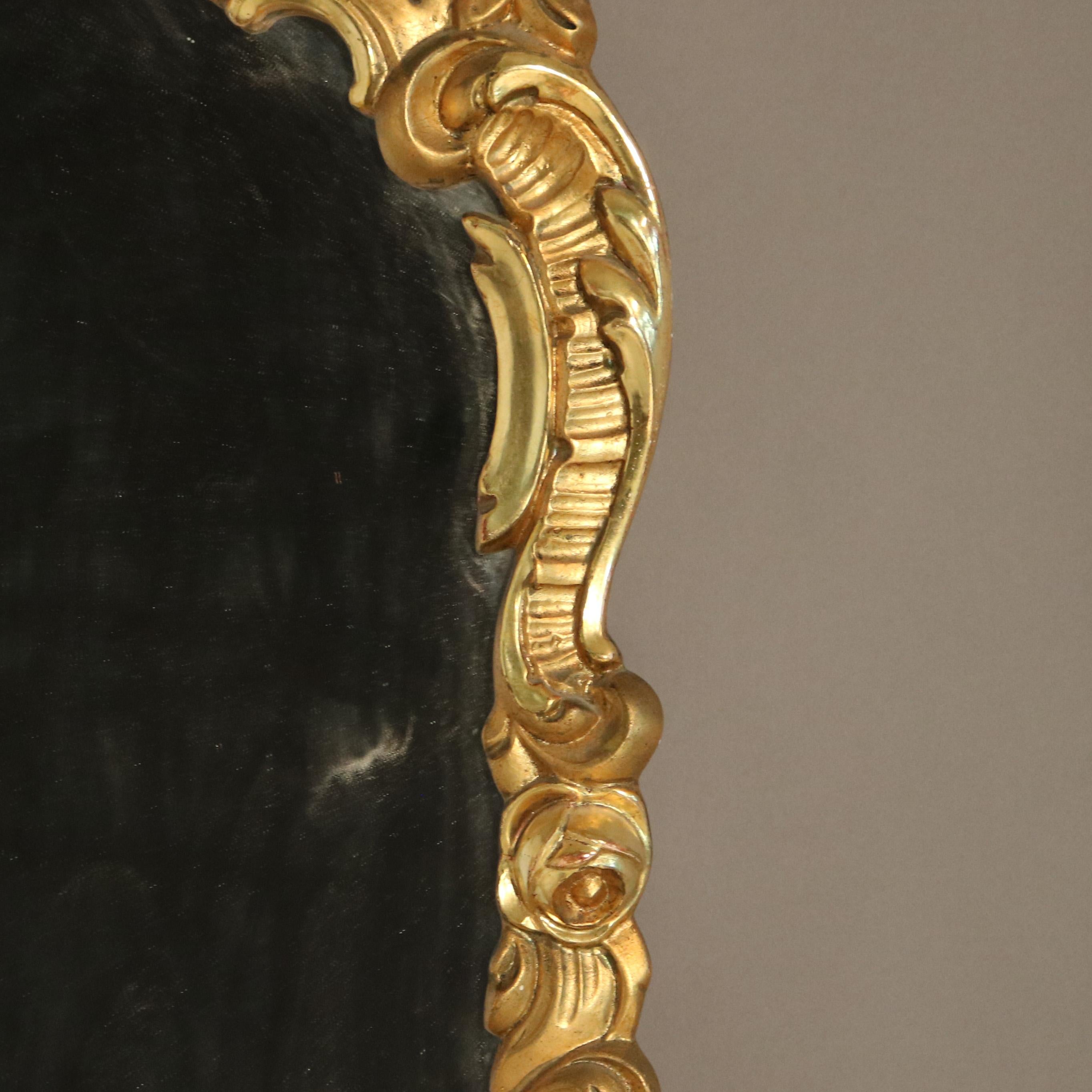 Miroir Antique Mirror en bois doré sculpté français C1920 en vente