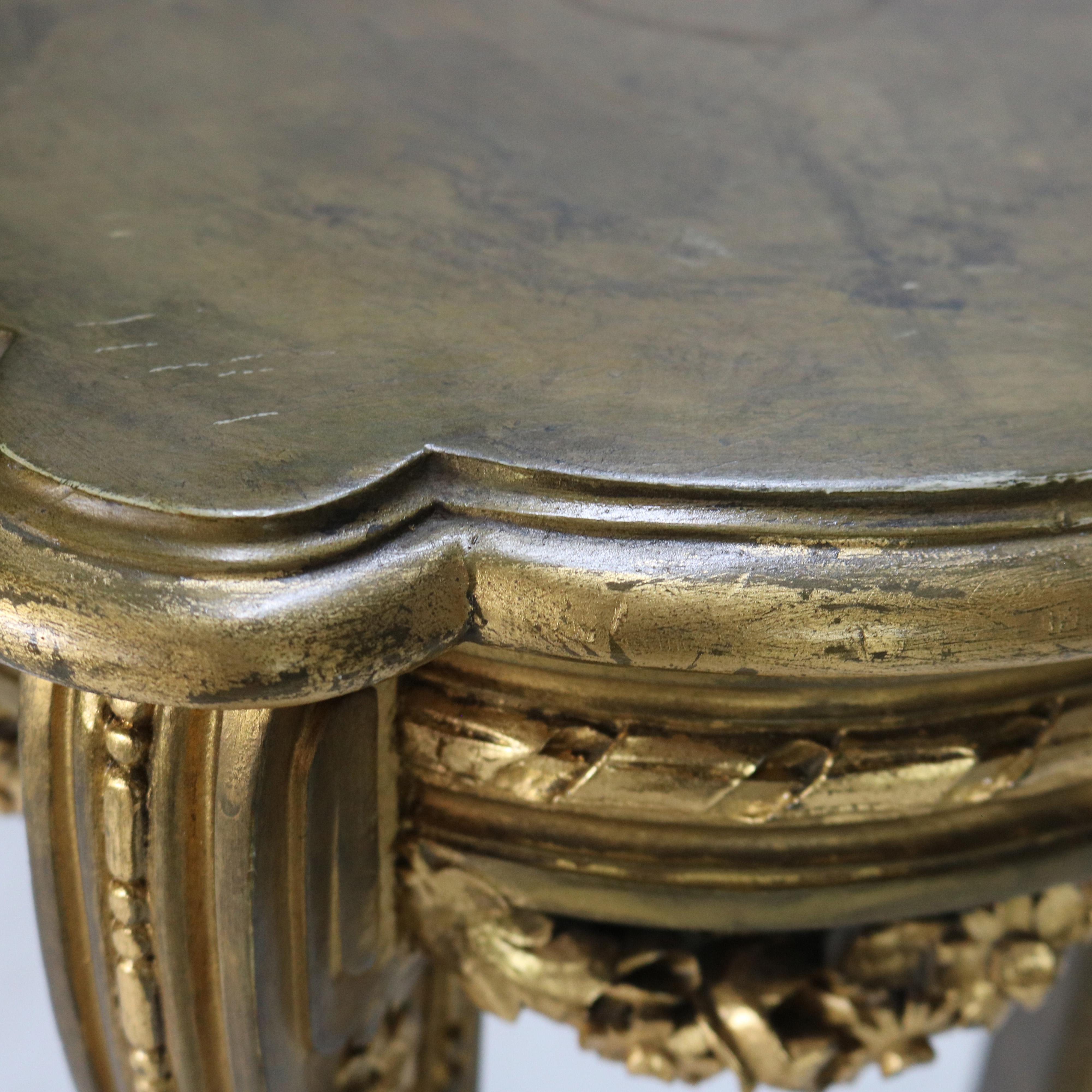 Antique French Escultura tallada en madera de gilt sin firmar C1930 en venta 4