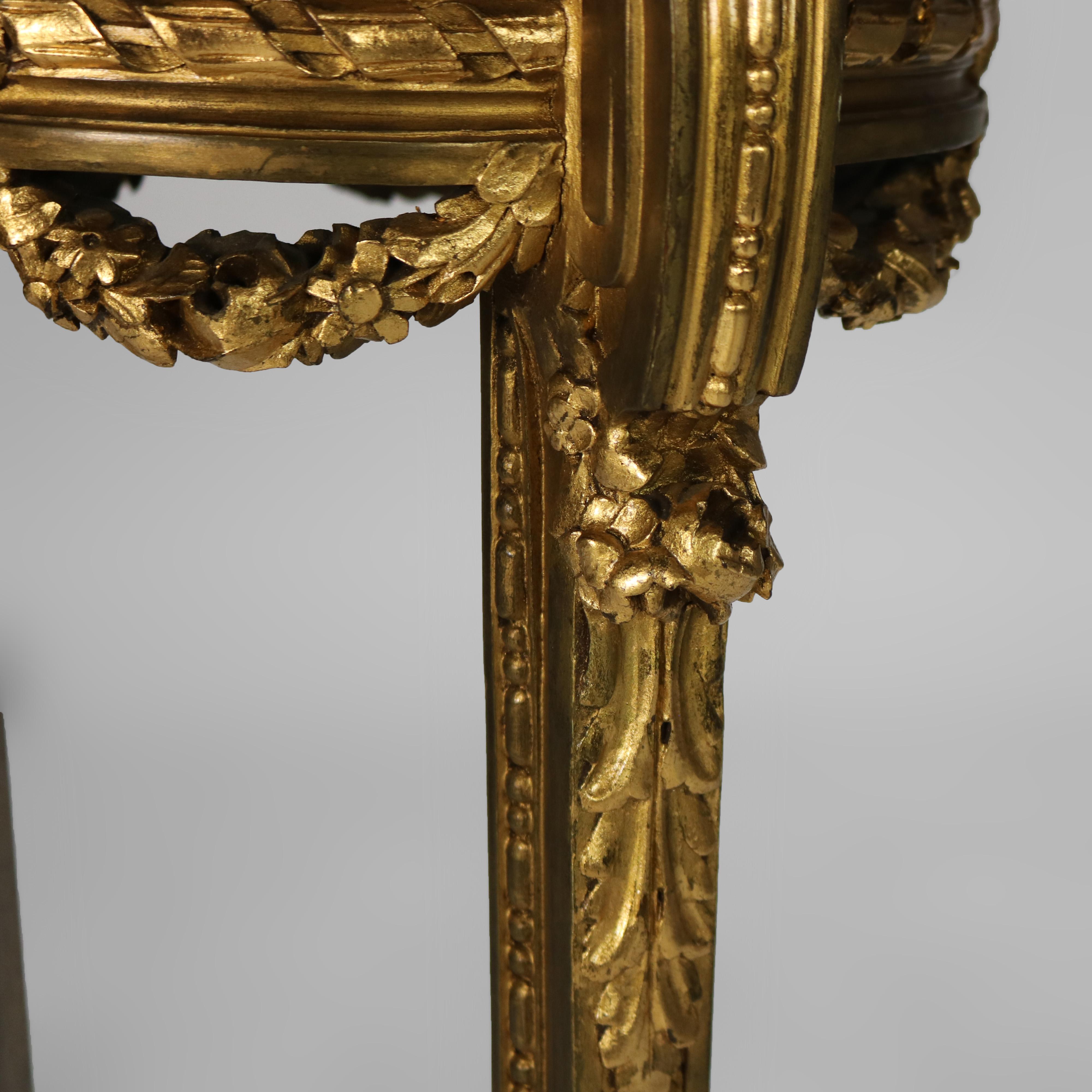 Antique French Escultura tallada en madera de gilt sin firmar C1930 en venta 5