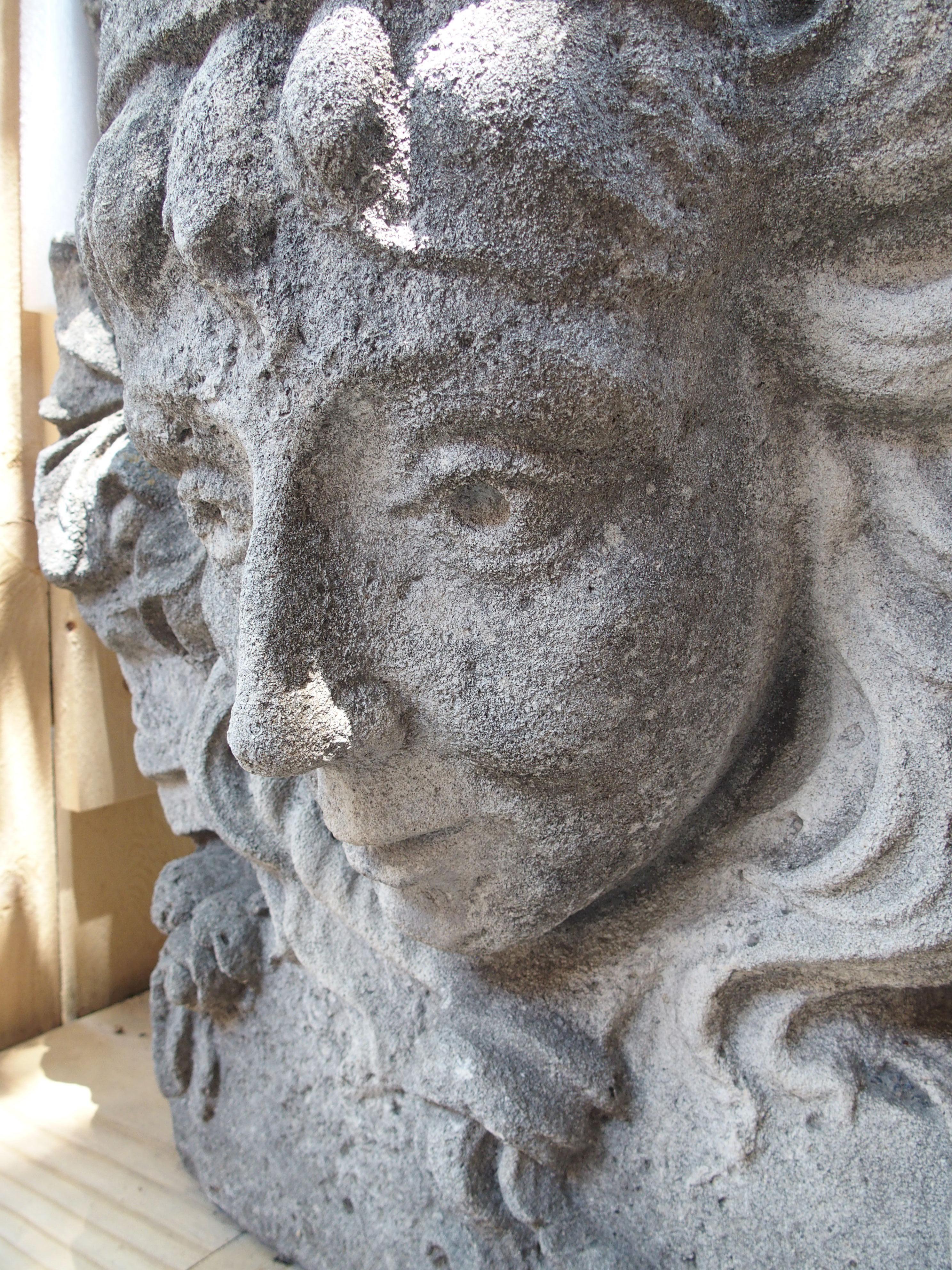 Antique French Carved Keystone Mascaron Building or Garden Ornament, Circa 1850 For Sale 3