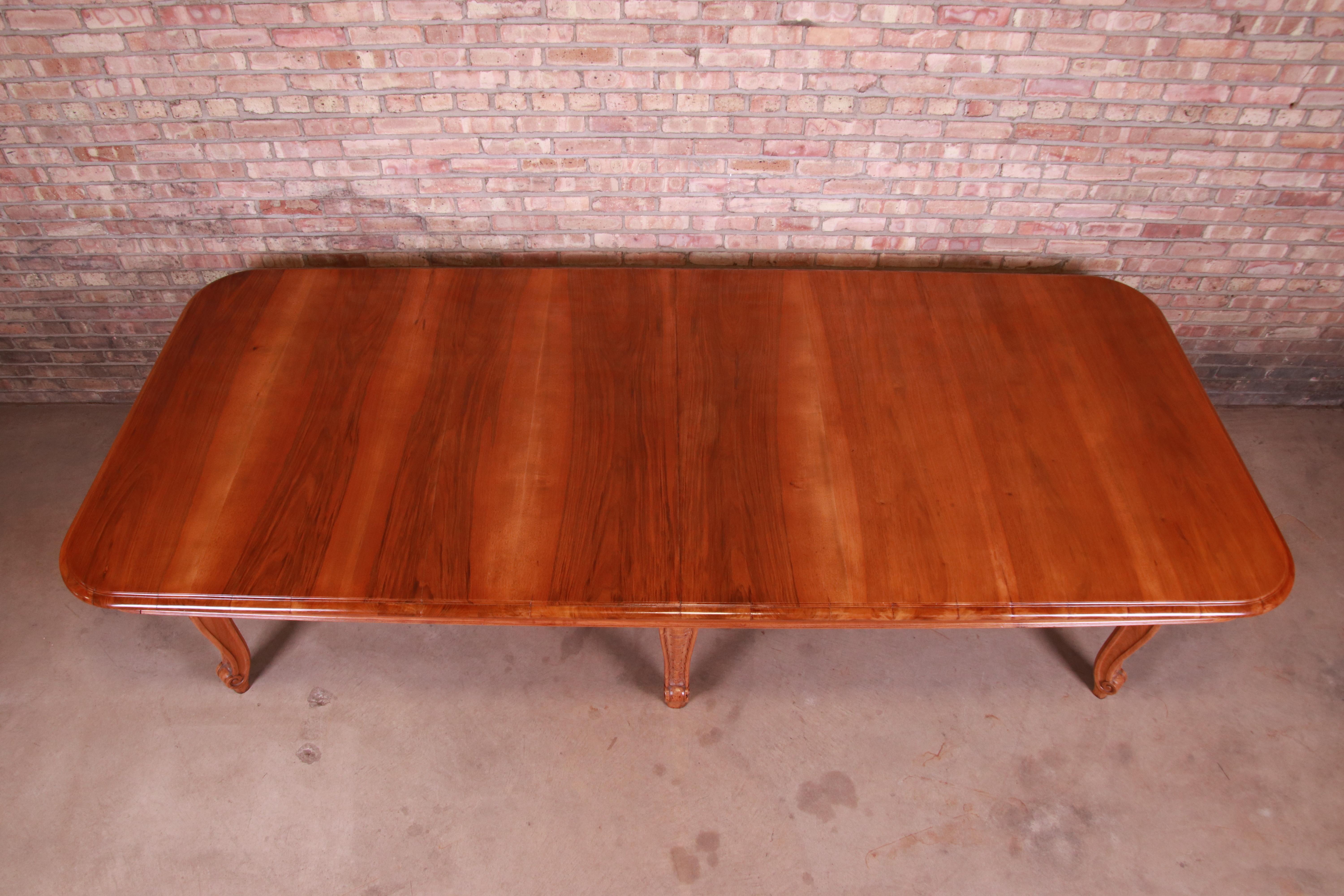 Antique French Carved Mahogany Dining Table with Cabriole Legs 3